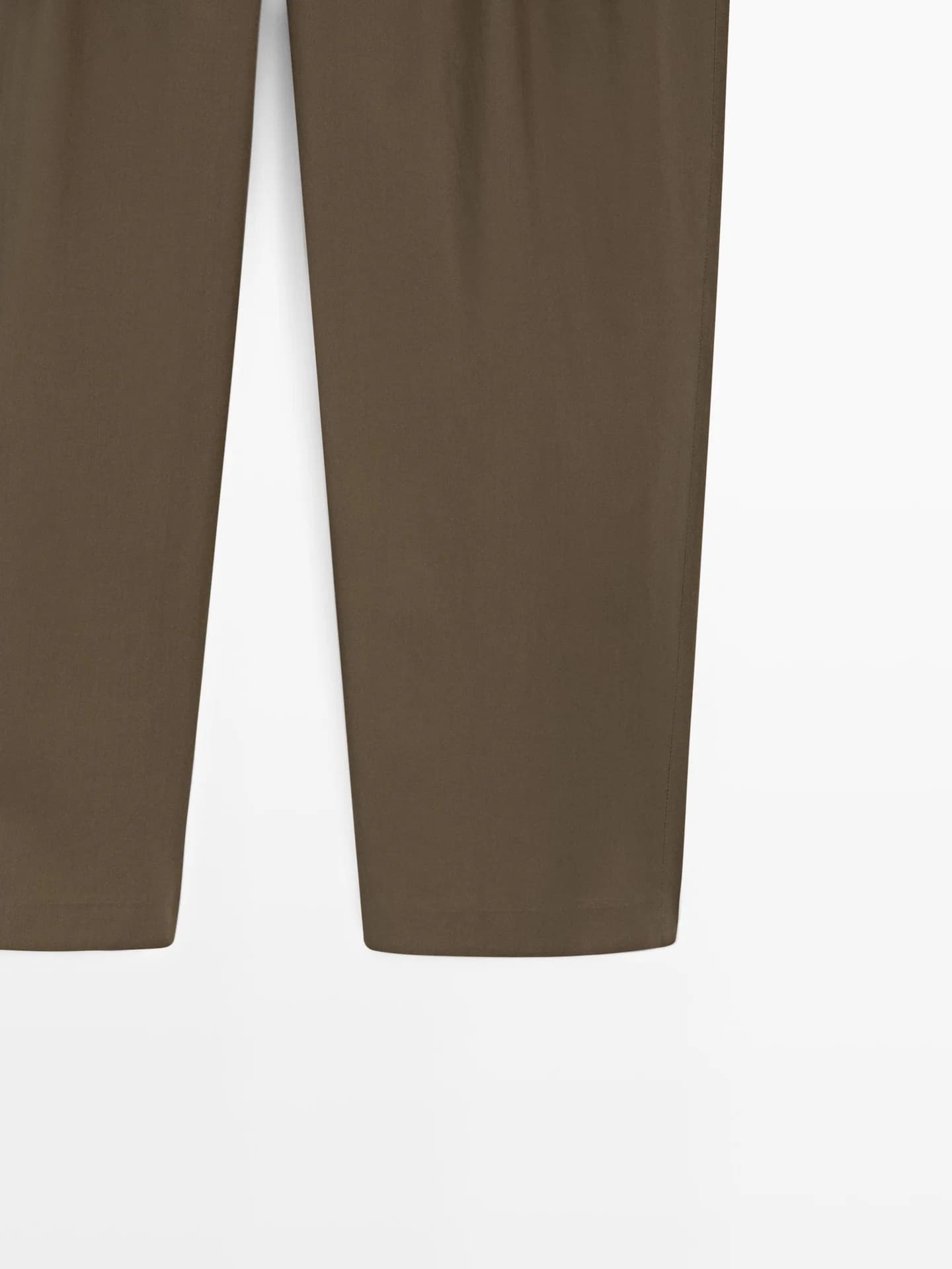 Хлопковые брюки с двойными складками - фото 2