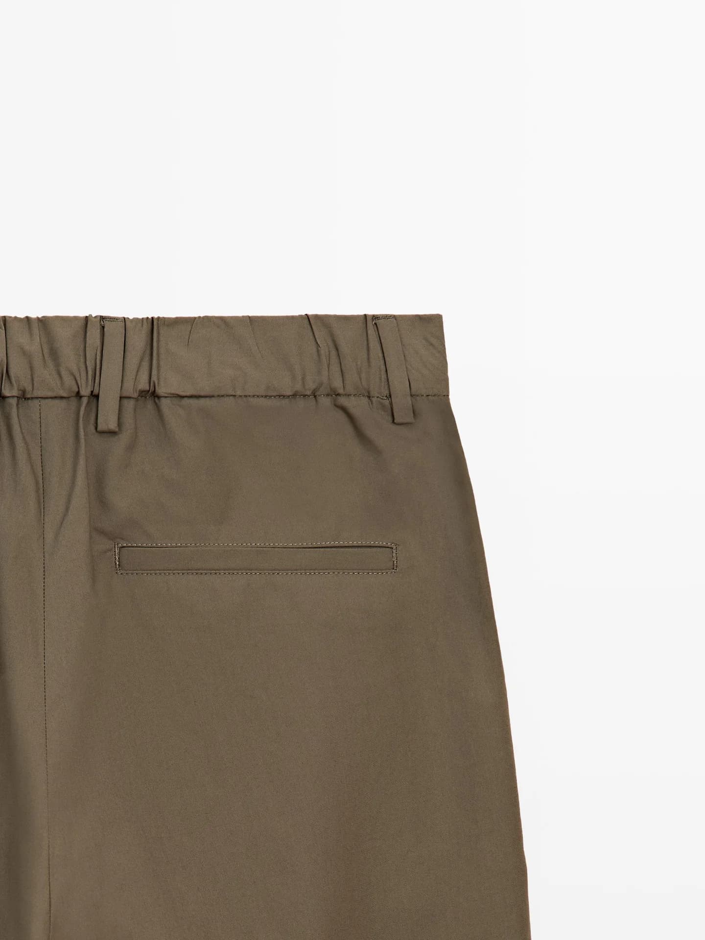 Хлопковые брюки с двойными складками - фото 6