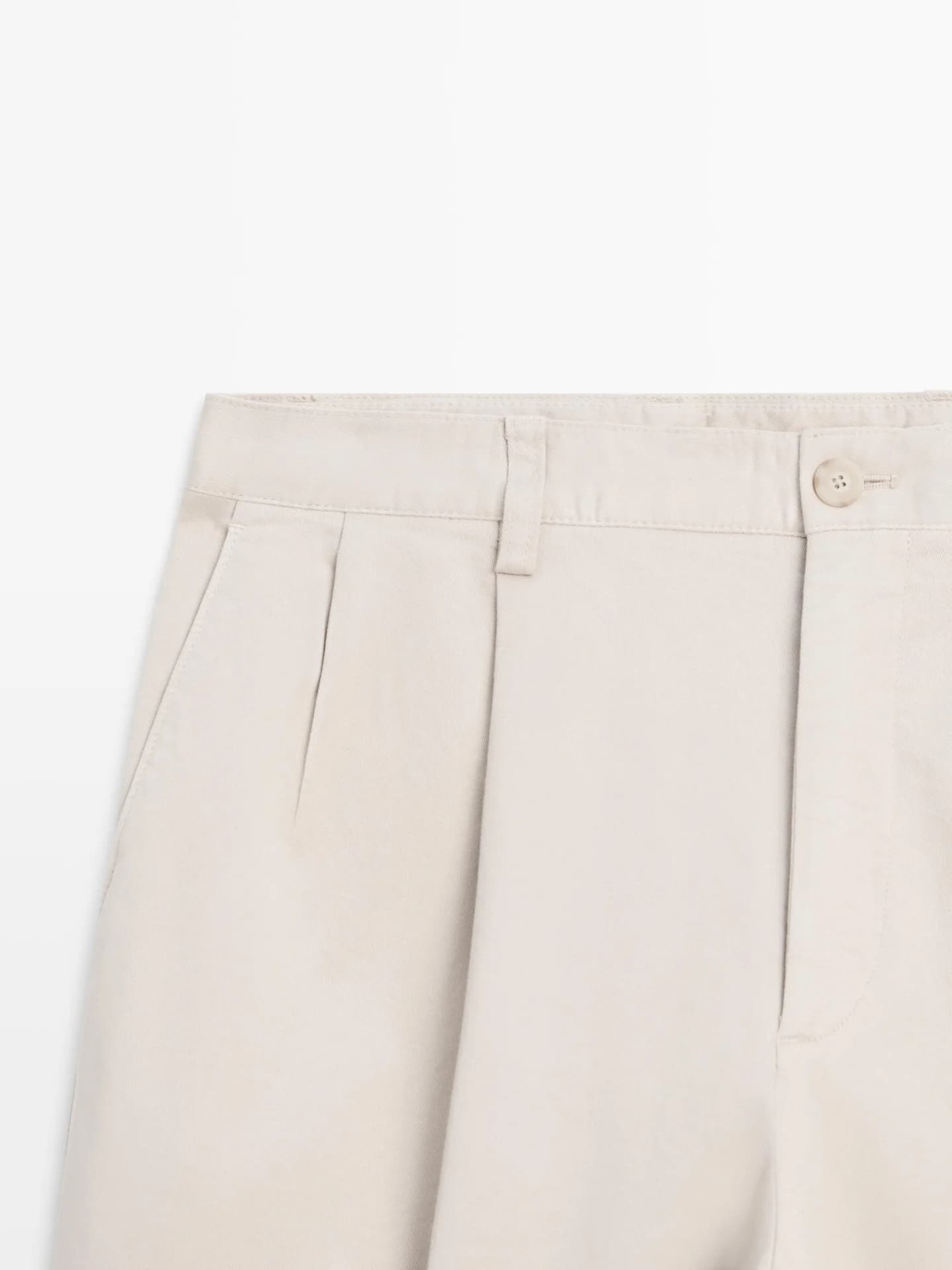 Брюки из смесового хлопка со складками - фото 10