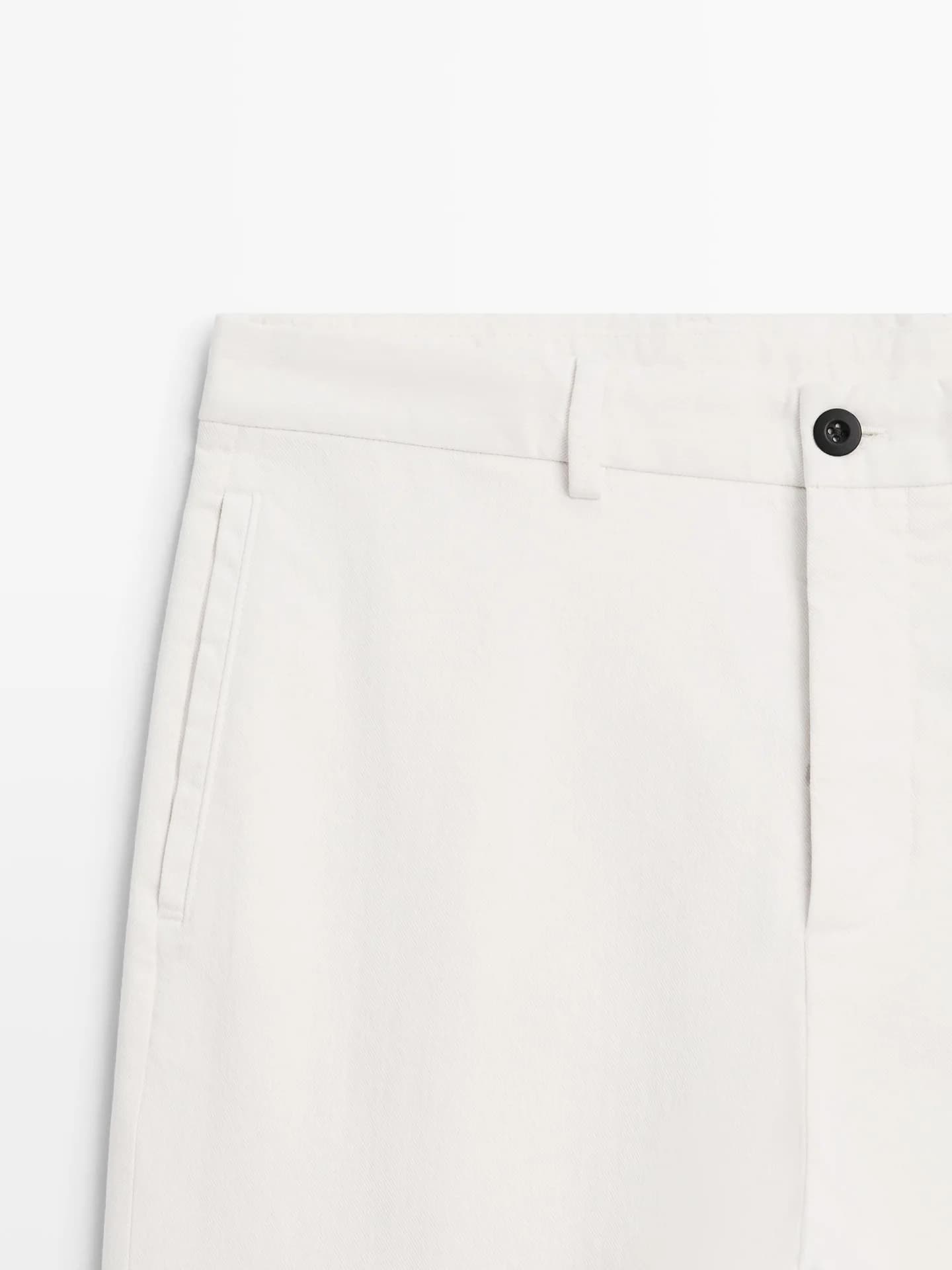 Брюки из хлопкового твила с эластичным поясом. - фото 6