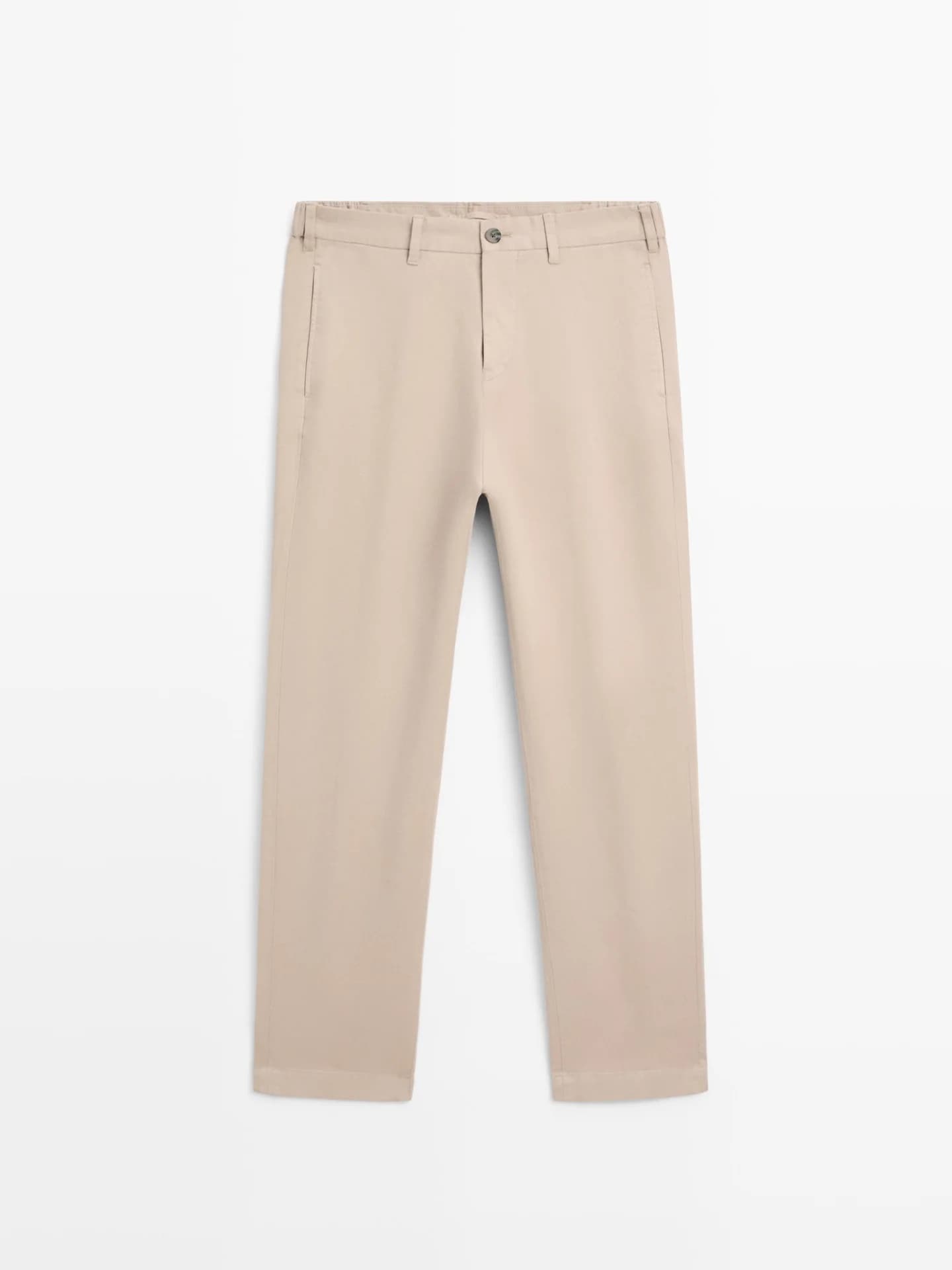 Узкие брюки из смесового хлопка. - фото 8