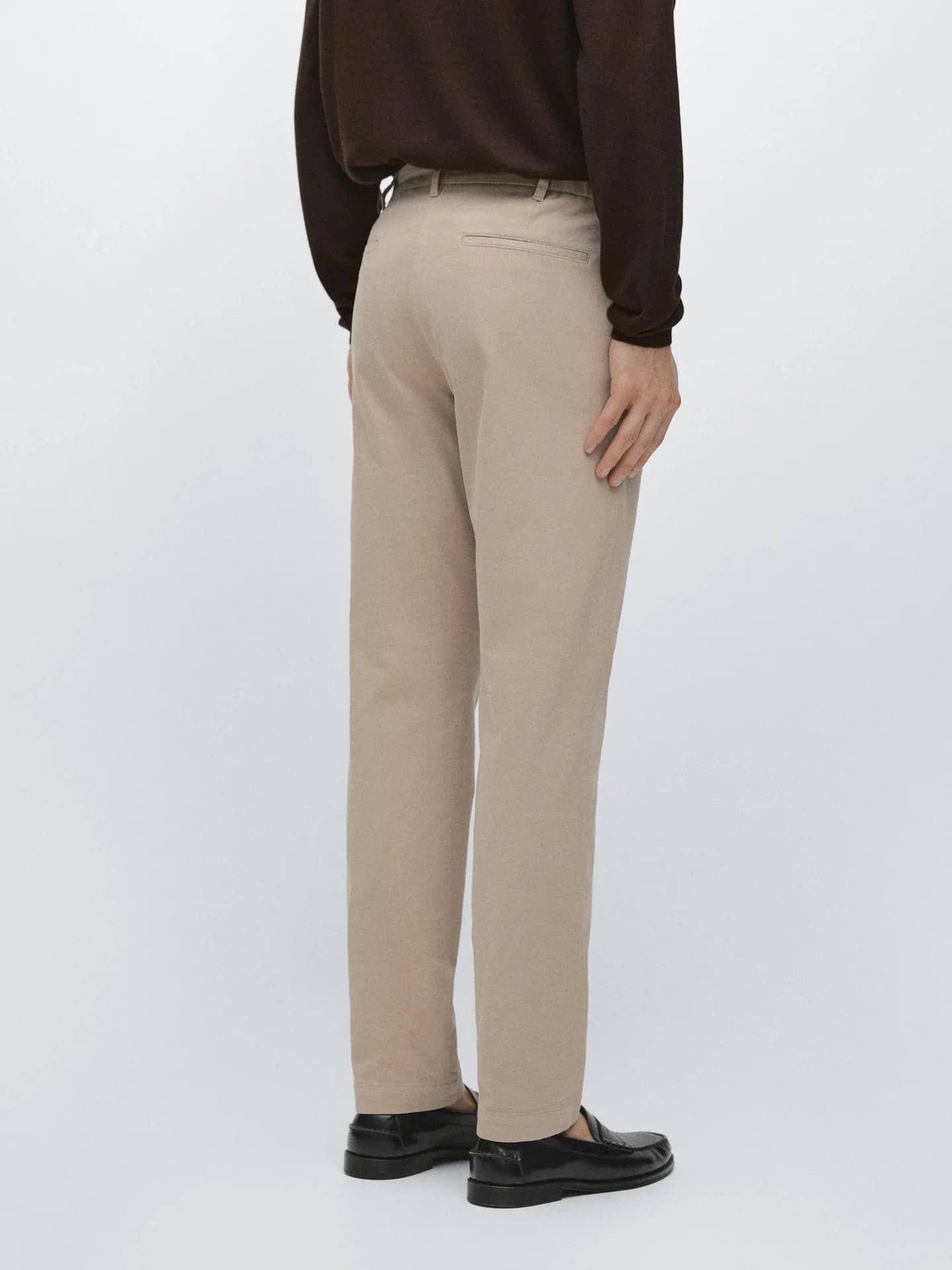 Узкие брюки из смесового хлопка. - фото 10