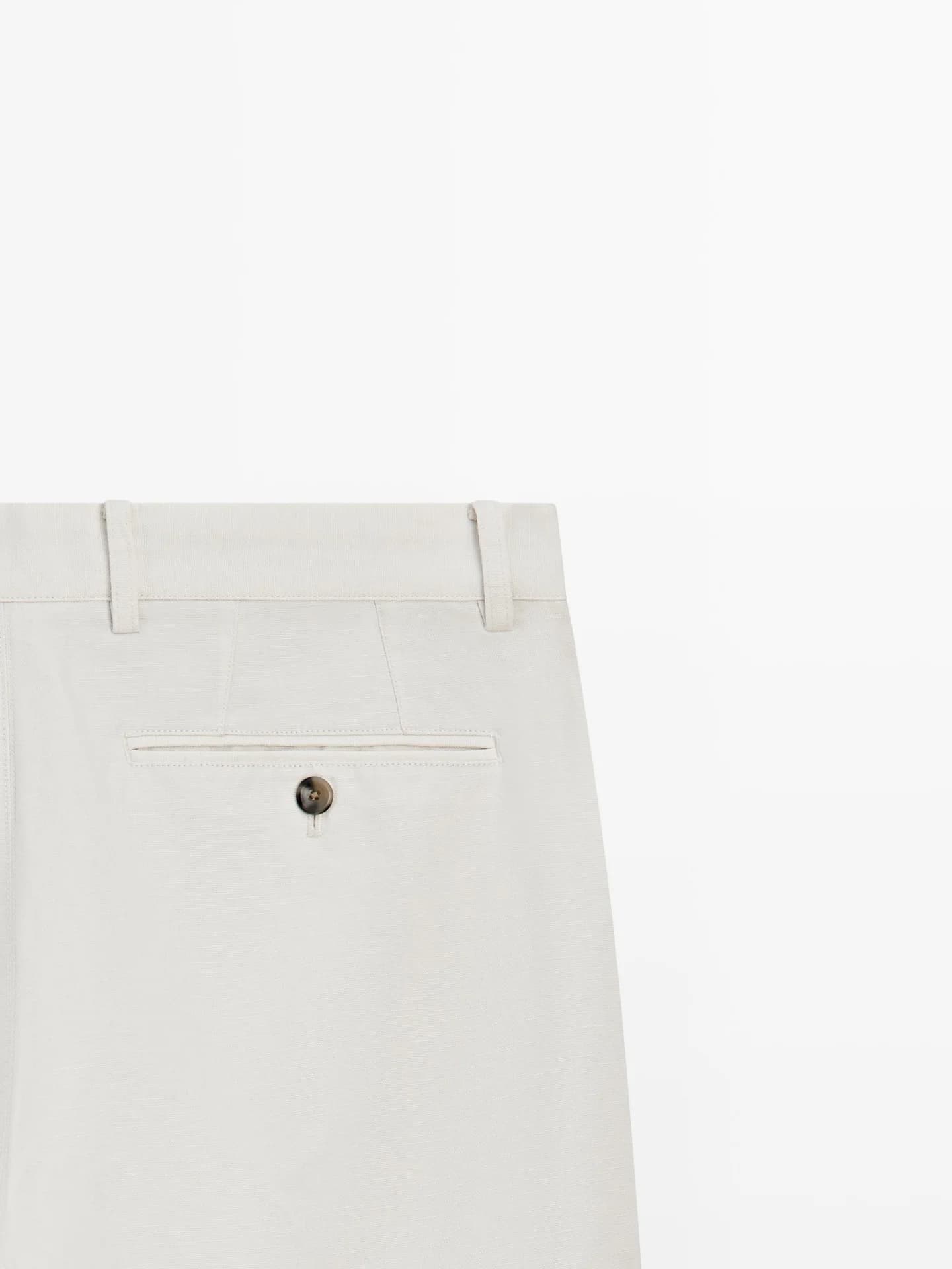 Зауженные брюки из хлопка и льна - фото 7