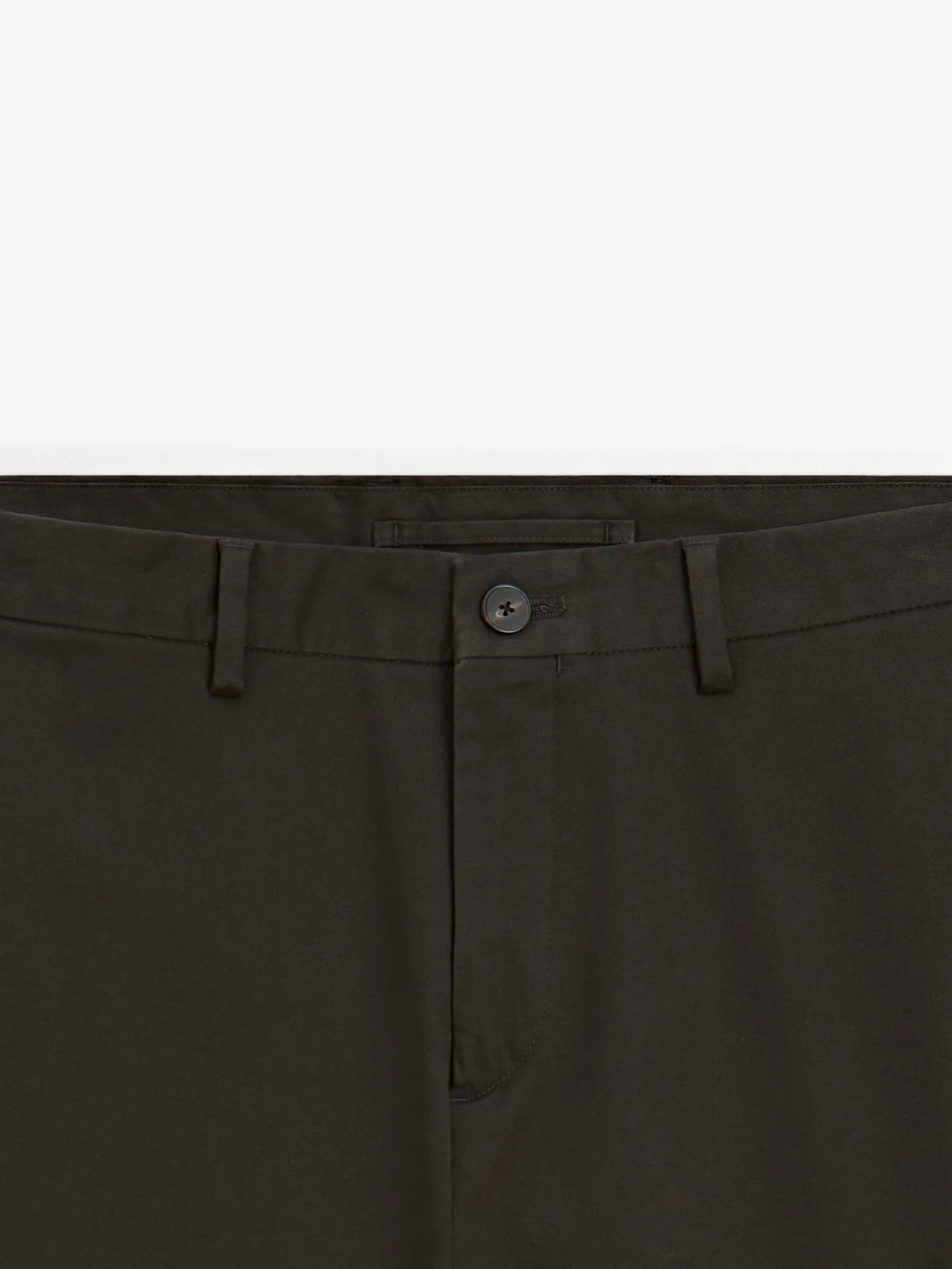 Брюки узкого кроя из хлопка - фото 2