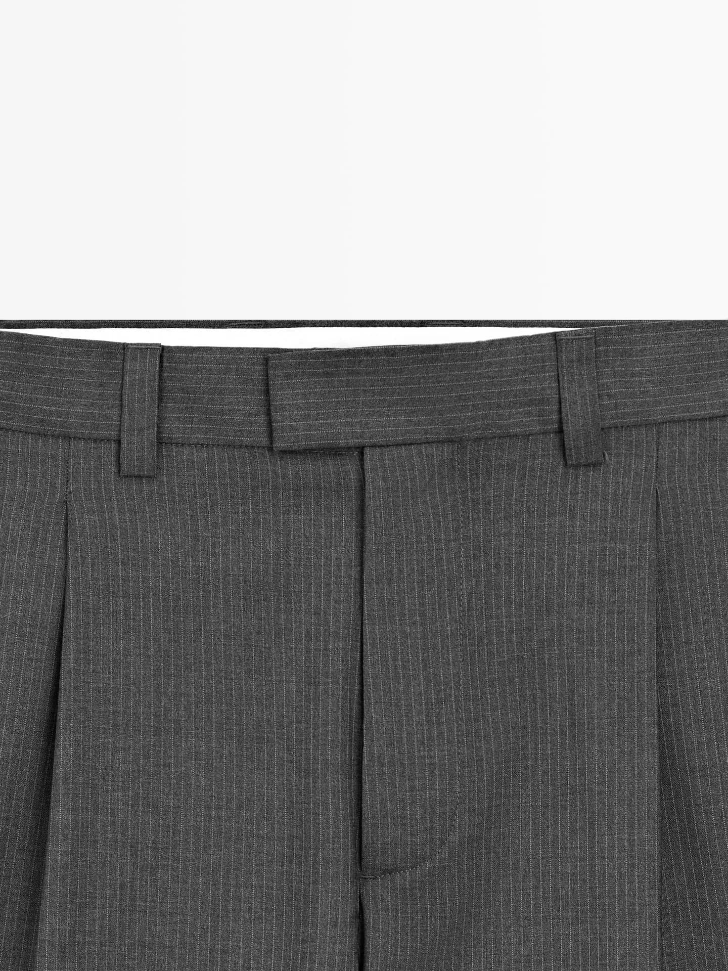 Брюки из смесовой шерсти со складками - фото 5