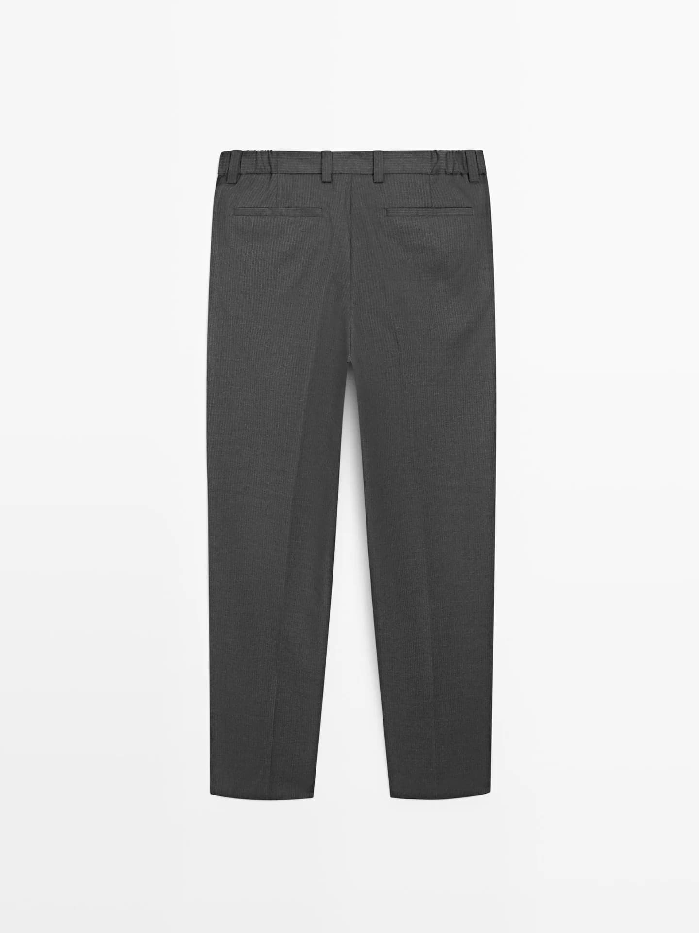 Брюки из смесовой шерсти со складками - фото 8