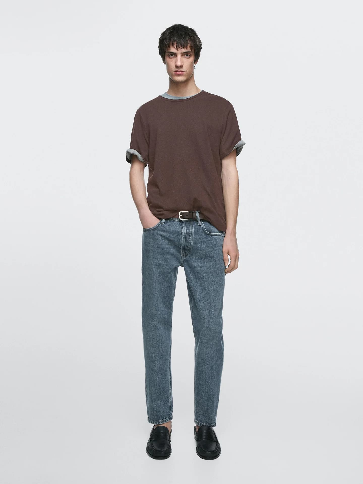 Узкие укороченные джинсы - фото 9