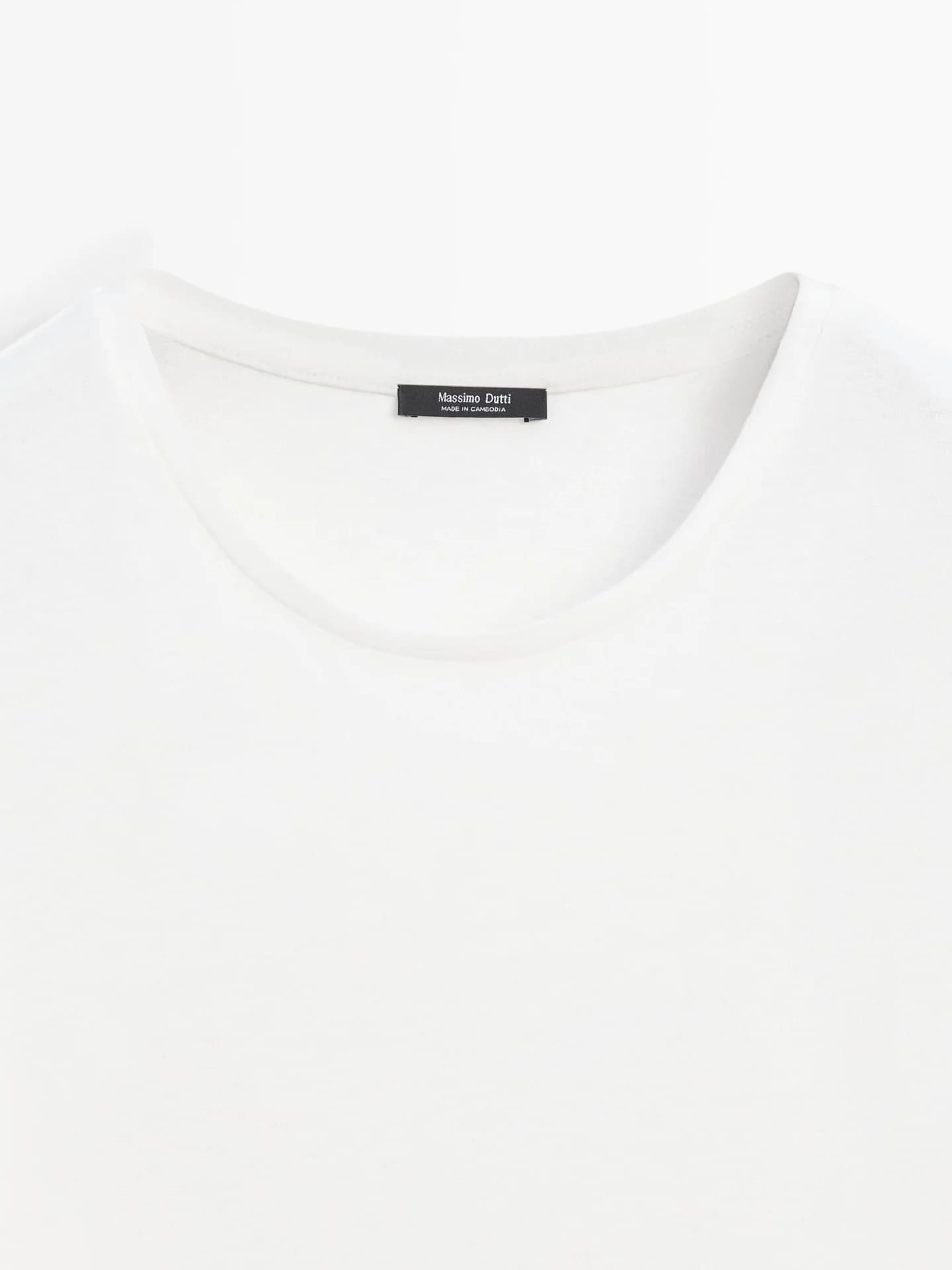 Футболка с короткими рукавами из смесового льна - фото 7