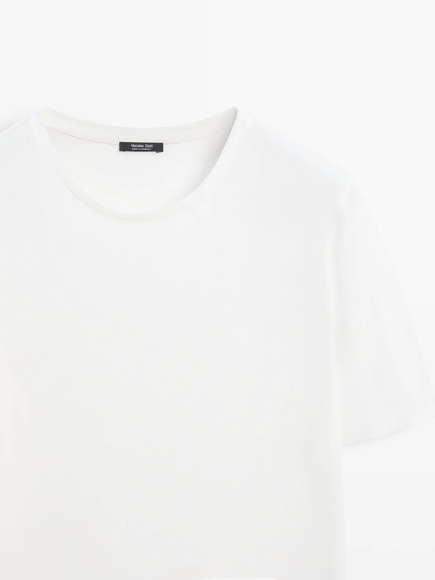 Футболка с короткими рукавами из смесового льна - фото 13