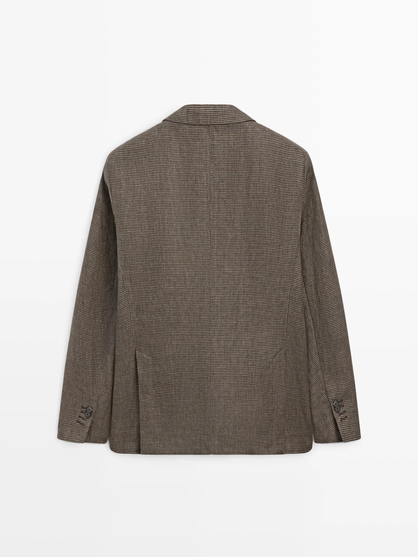 Льняная куртка с декоративными карманами - фото 4