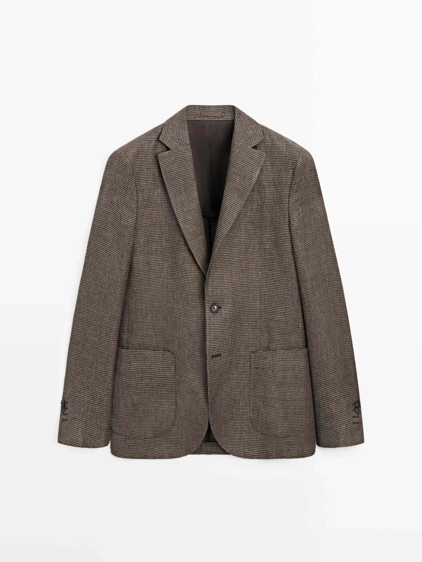 Льняная куртка с декоративными карманами - фото 7