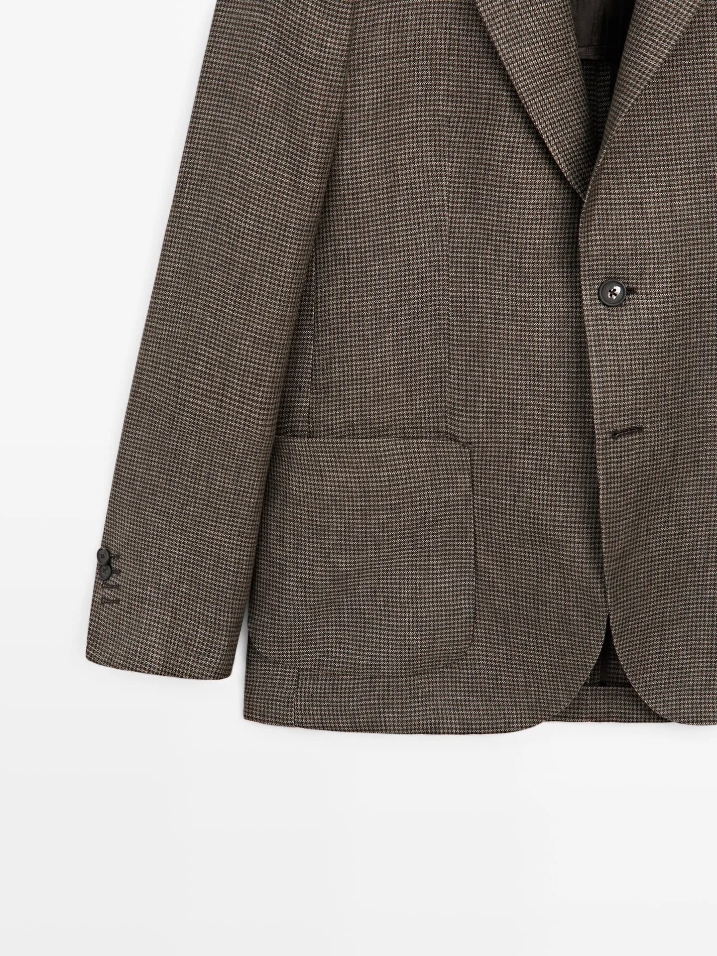 Льняная куртка с декоративными карманами - фото 8