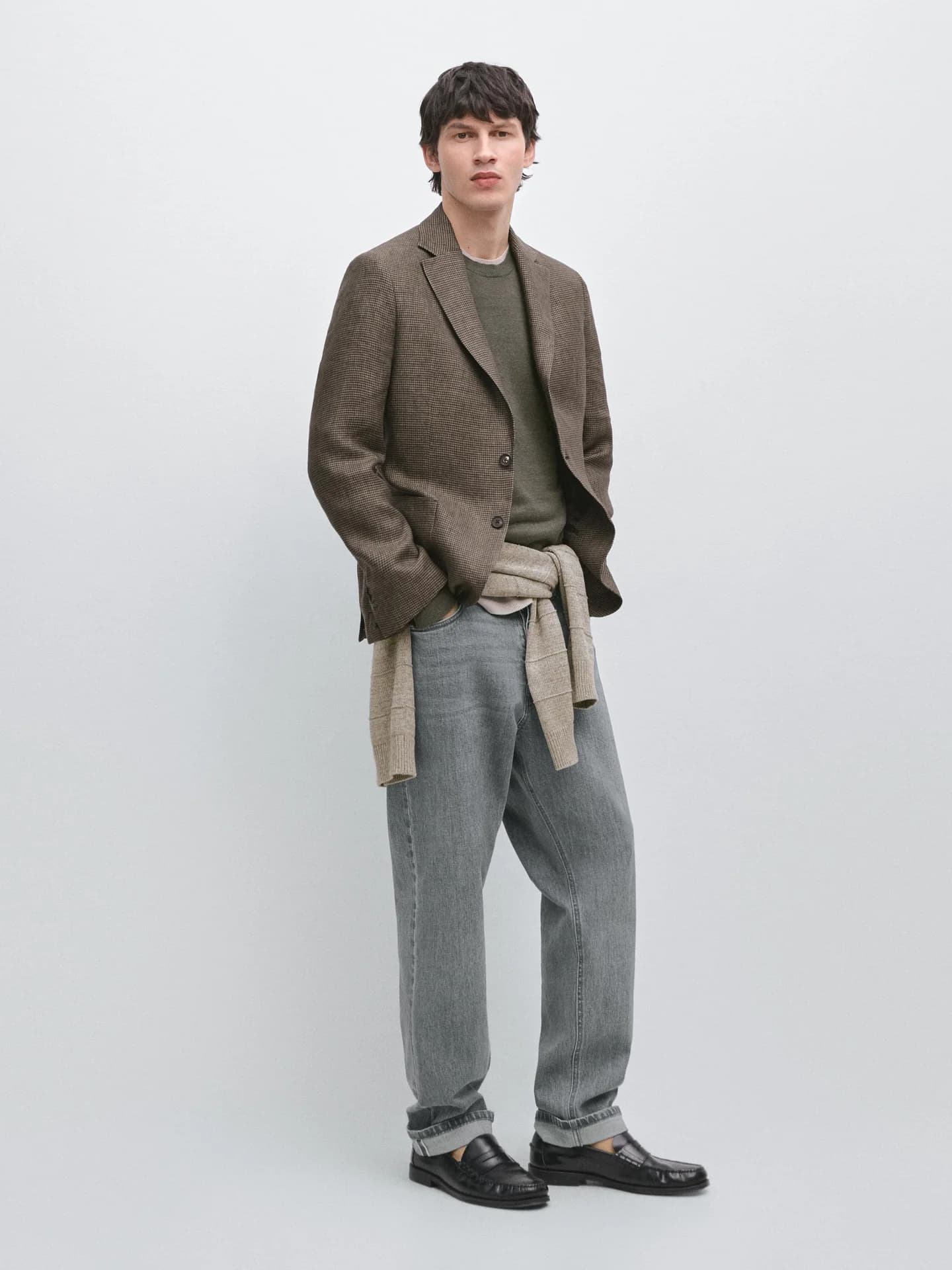 Льняная куртка с декоративными карманами - фото 9