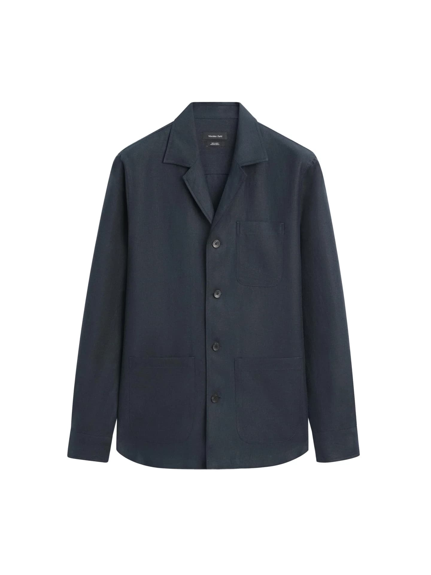 Льняная рубашка с карманом - фото 11