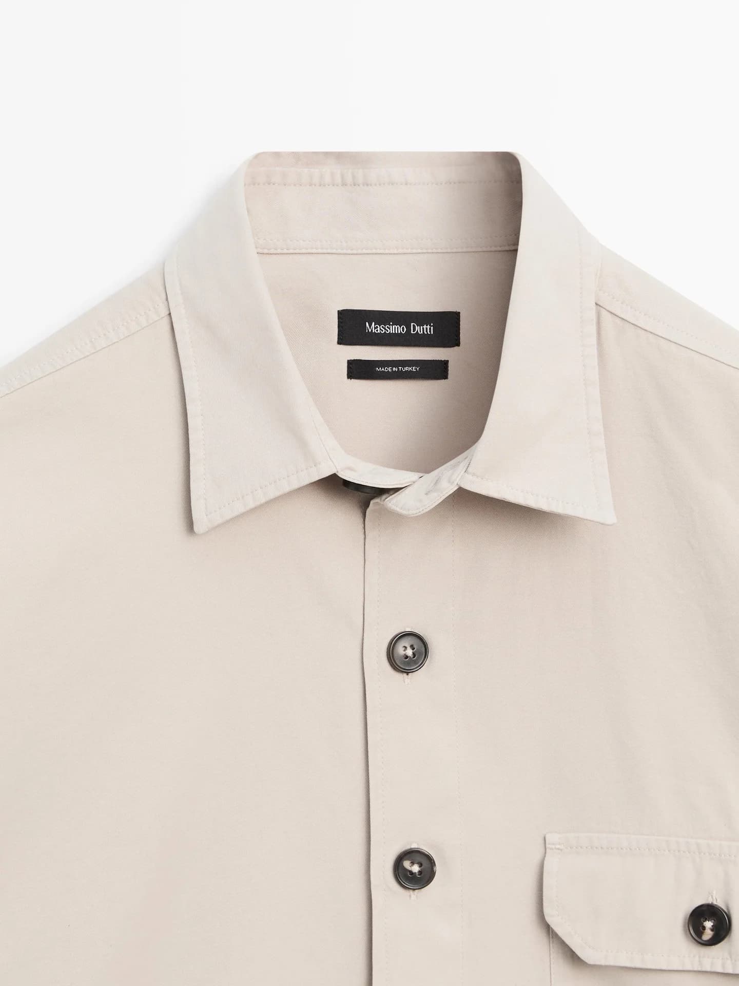 Хлопковая рубашка с карманом - фото 7