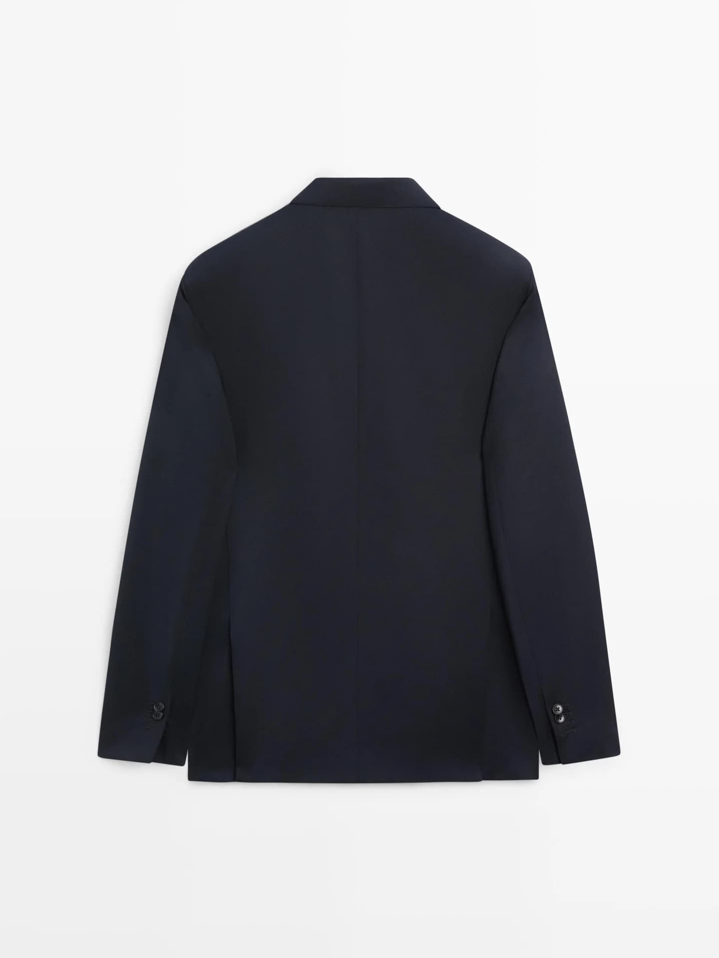 Двубортный пиджак из шерсти