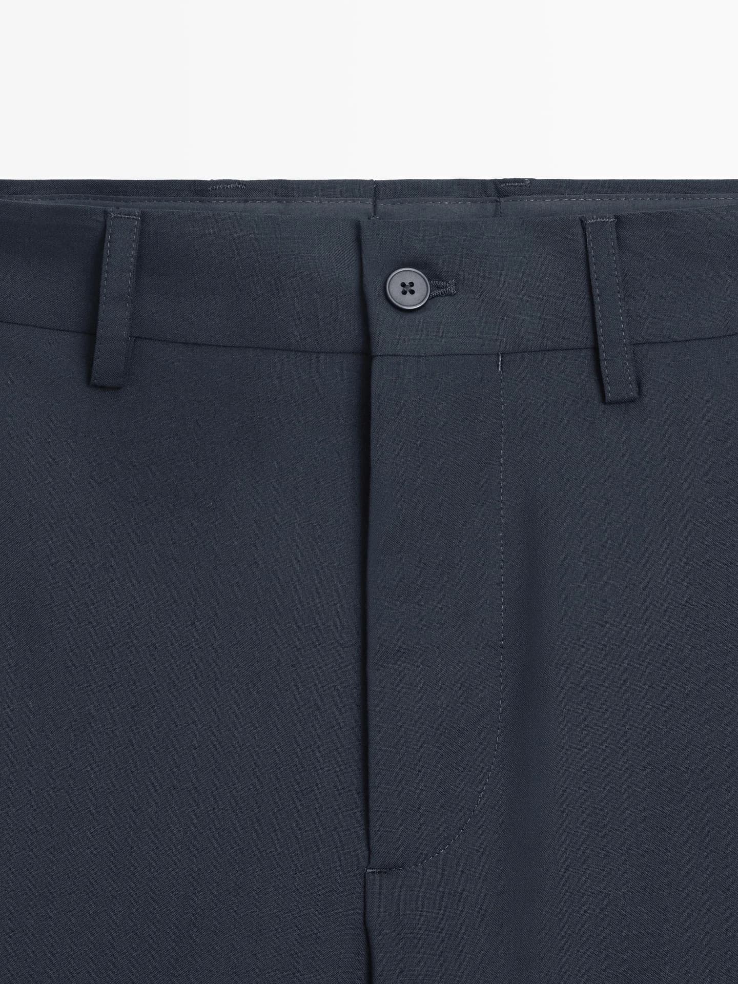 Шерстяные костюмные брюки с широкими штанинами - фото 7