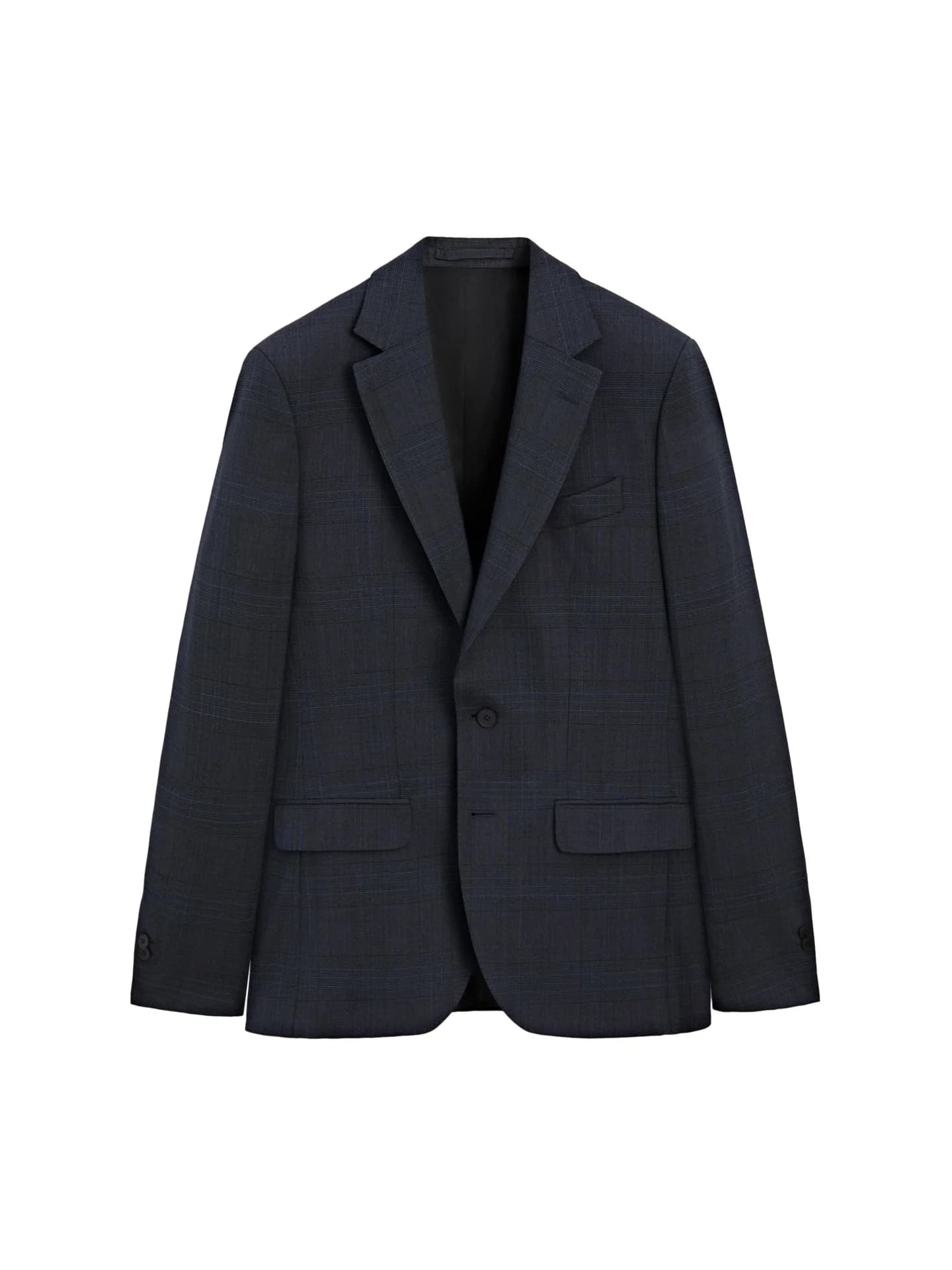 Костюмный пиджак из смесовой шерсти в клетку.