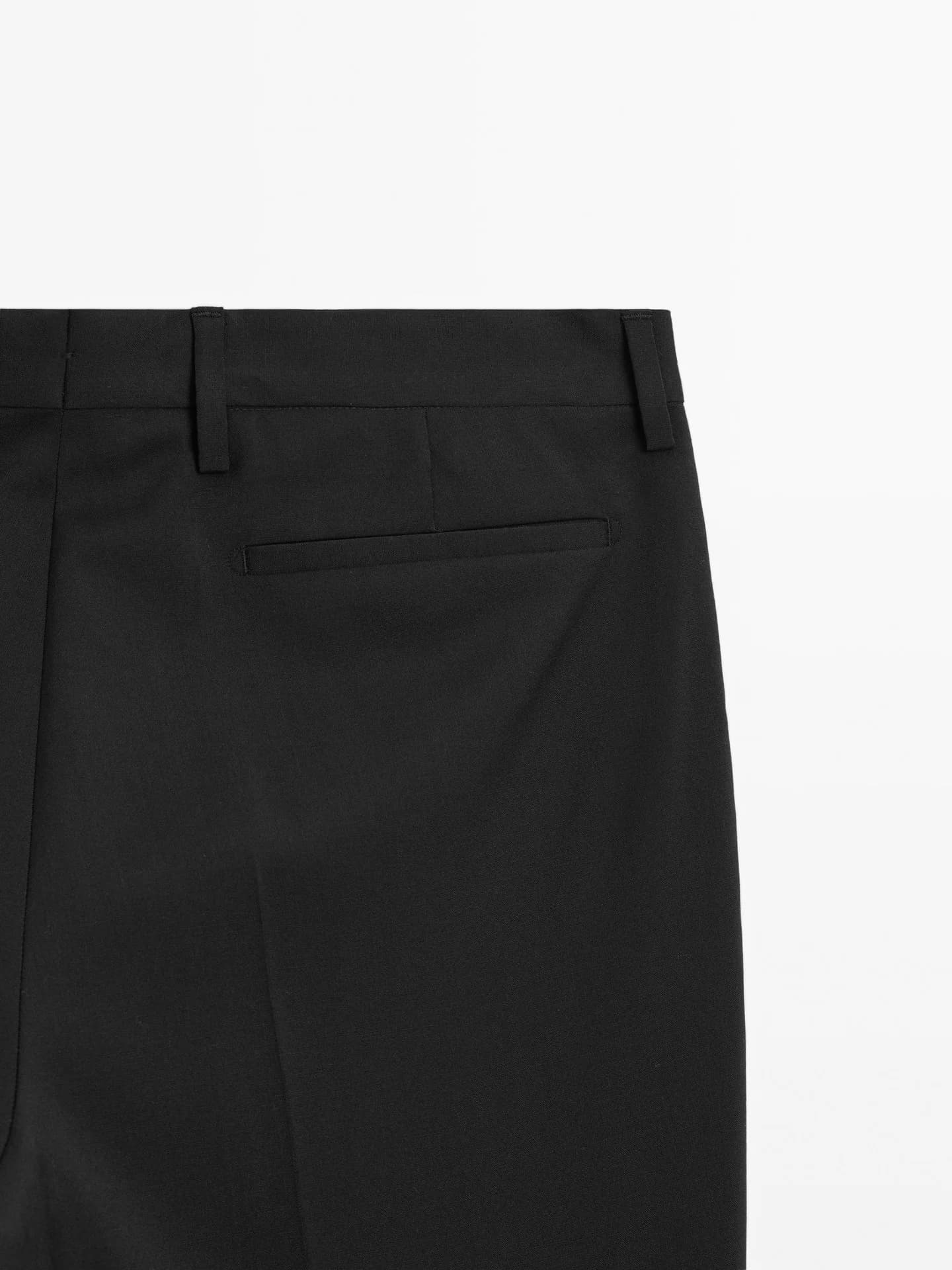 Костюмные брюки из гладкой шерсти - фото 8