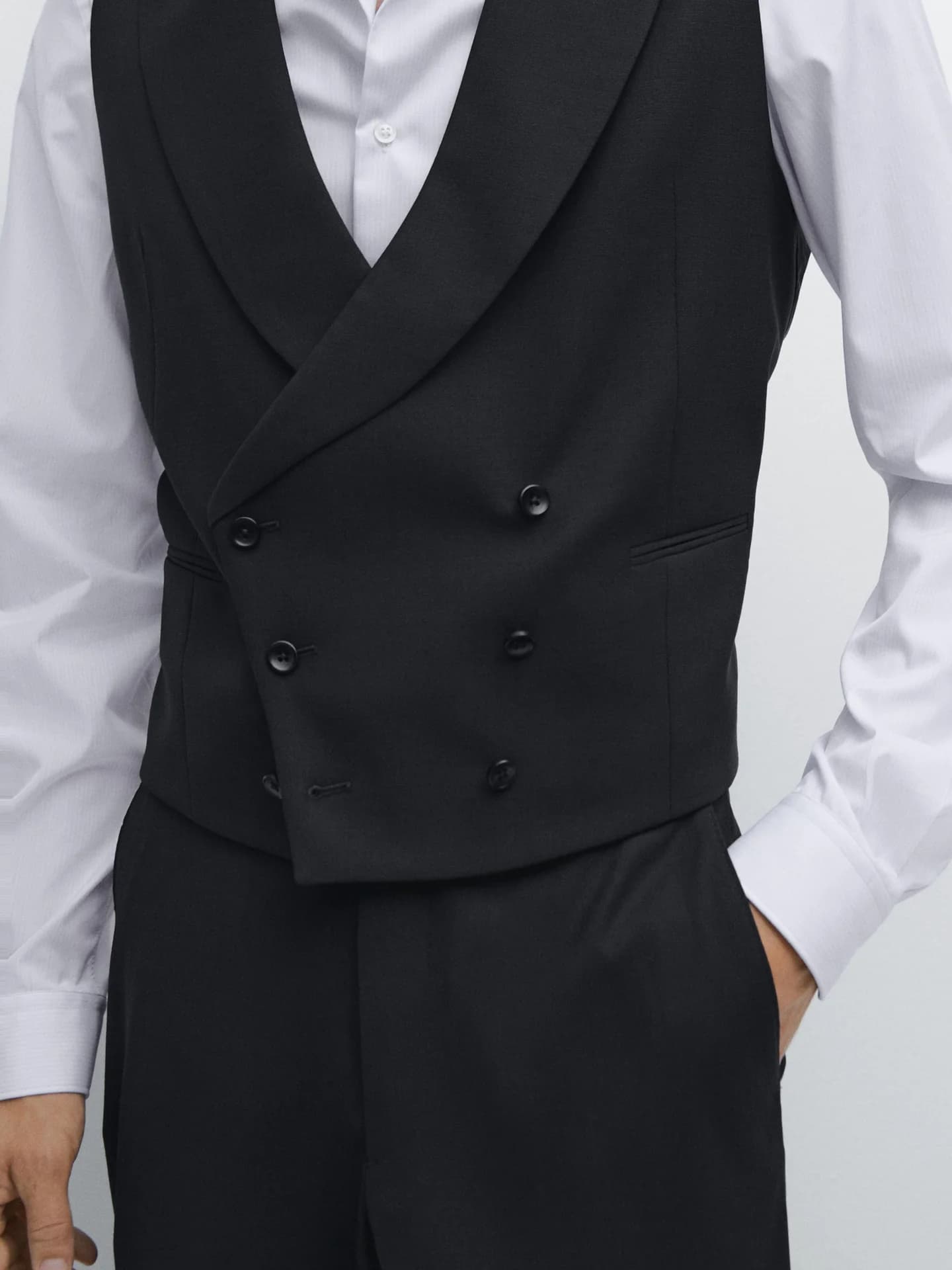 Жилет из смесовой шерсти - фото 2