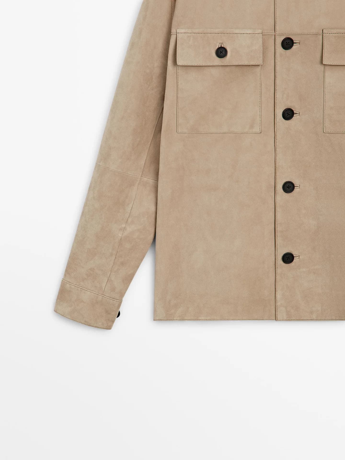 Замшевая кожаная рубашка - фото 3