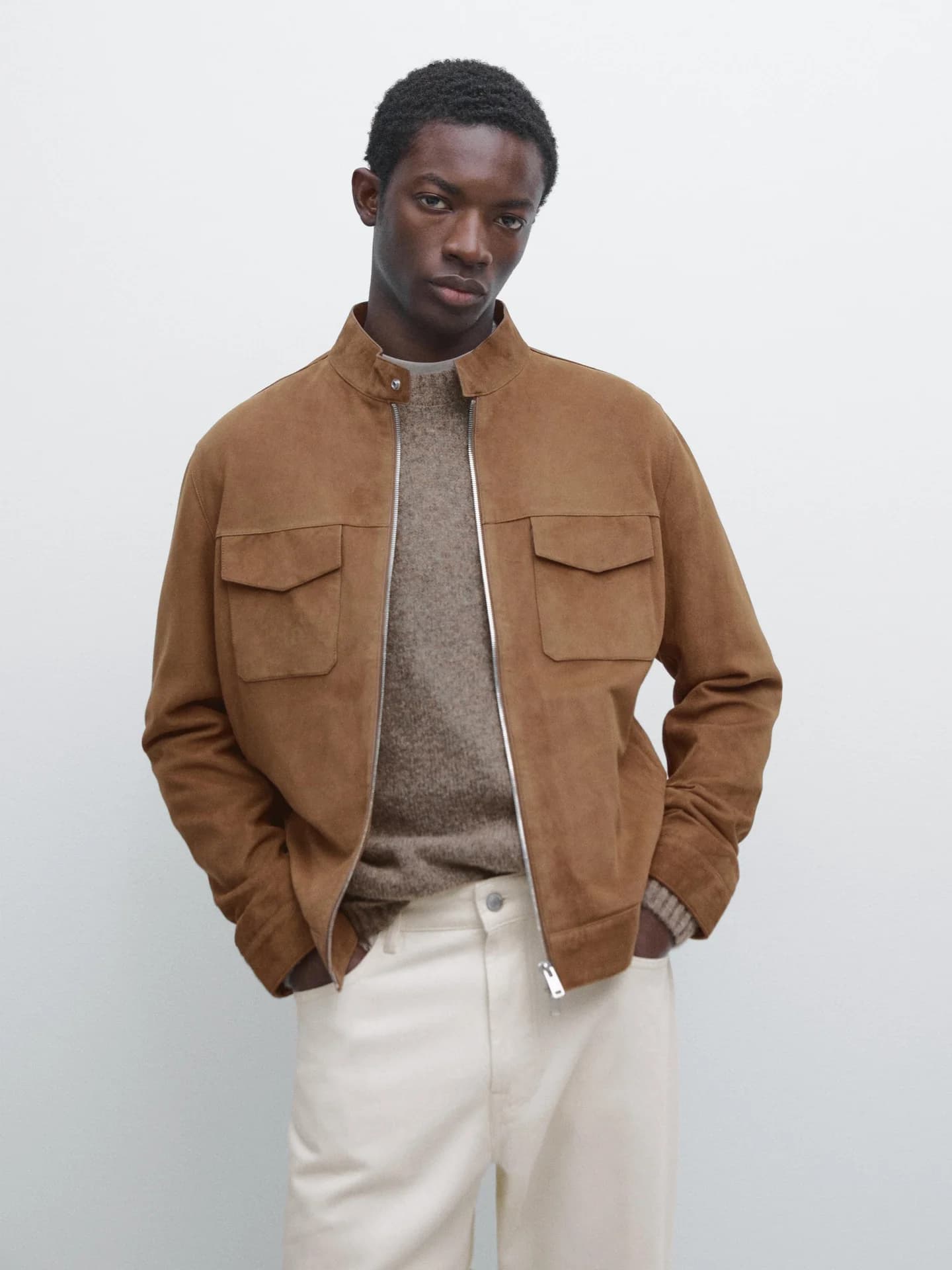 Замшевая кожаная куртка - фото 10