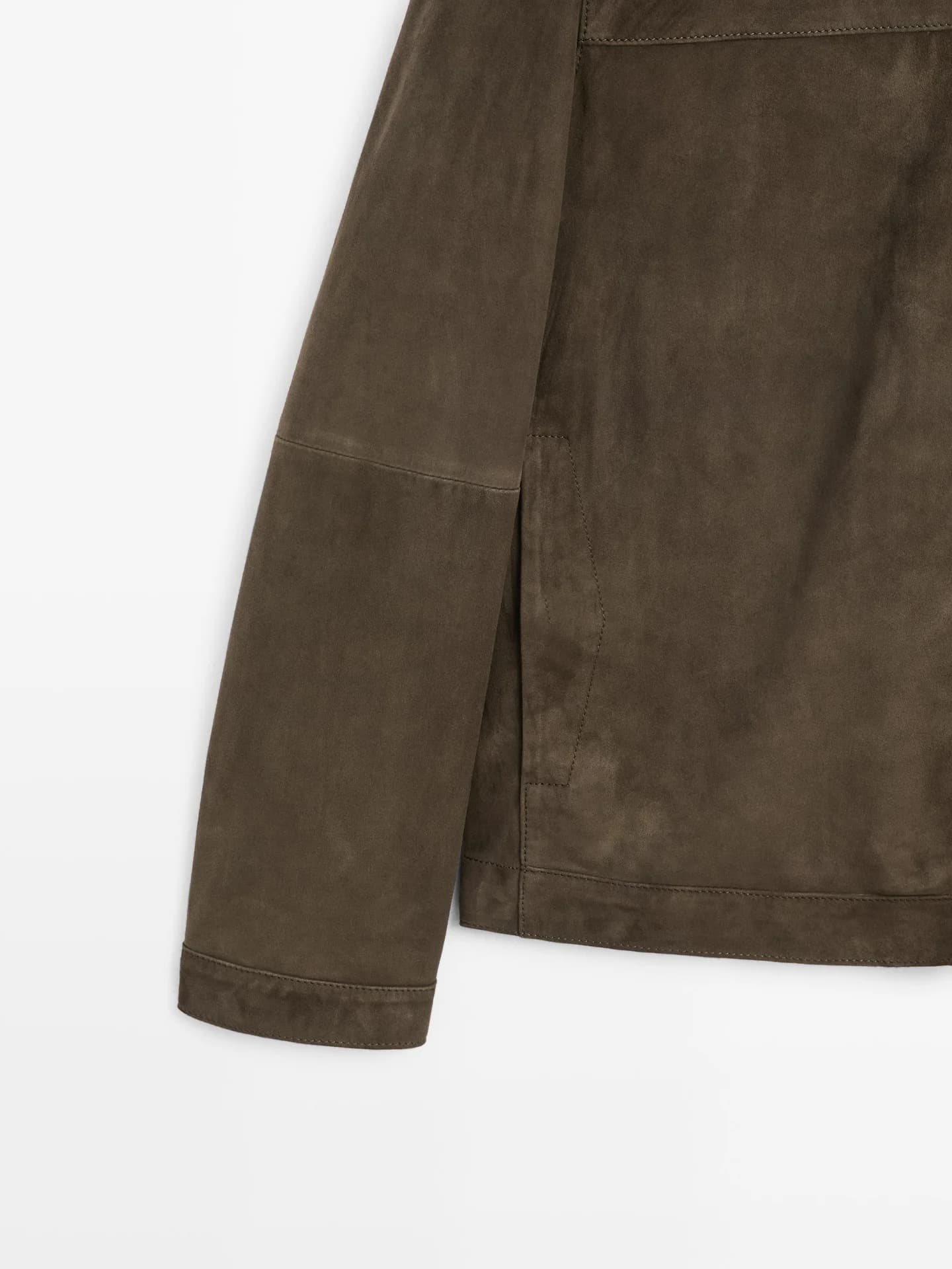 Замшевая кожаная куртка - фото 5