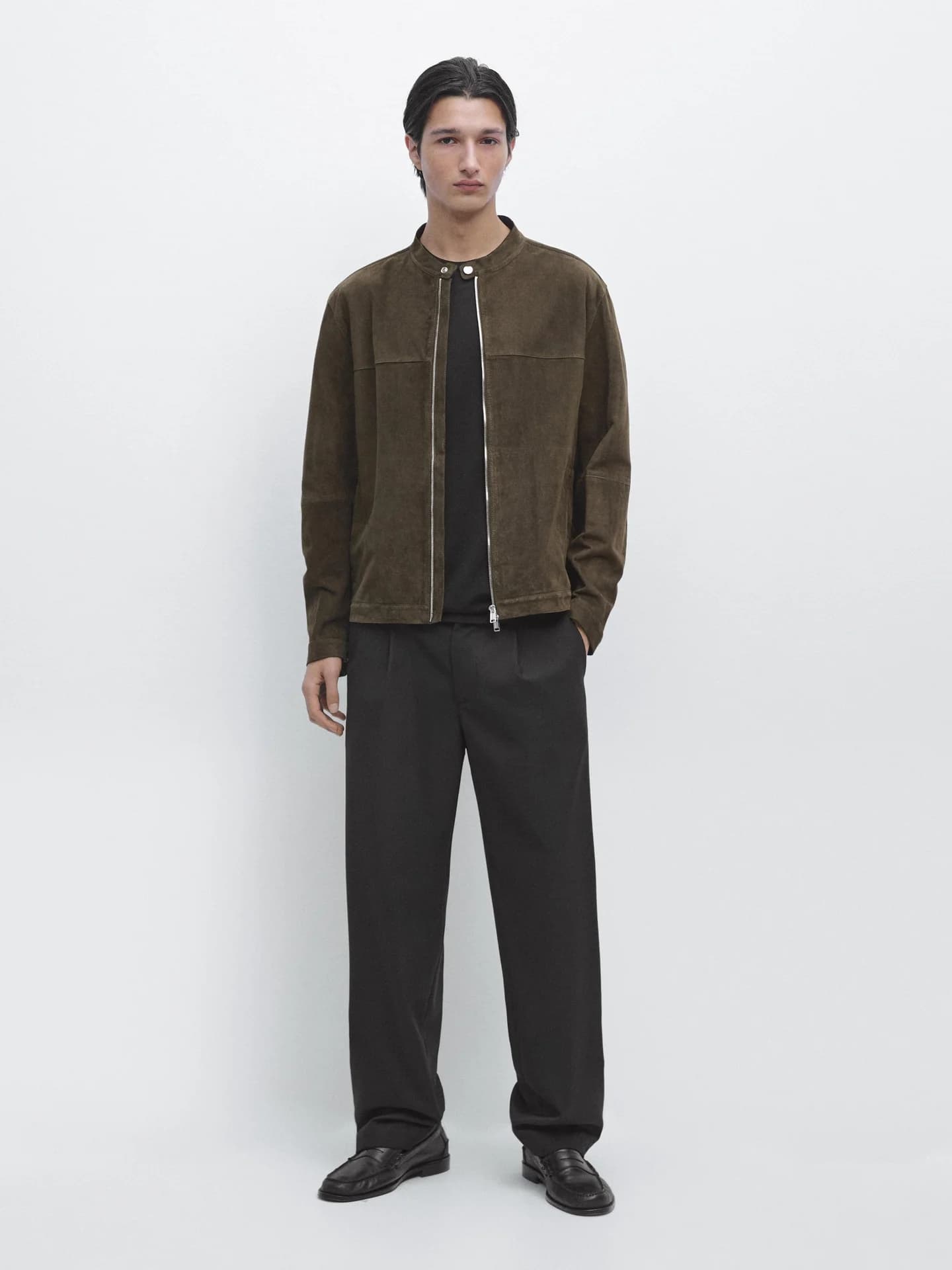 Замшевая кожаная куртка - фото 9