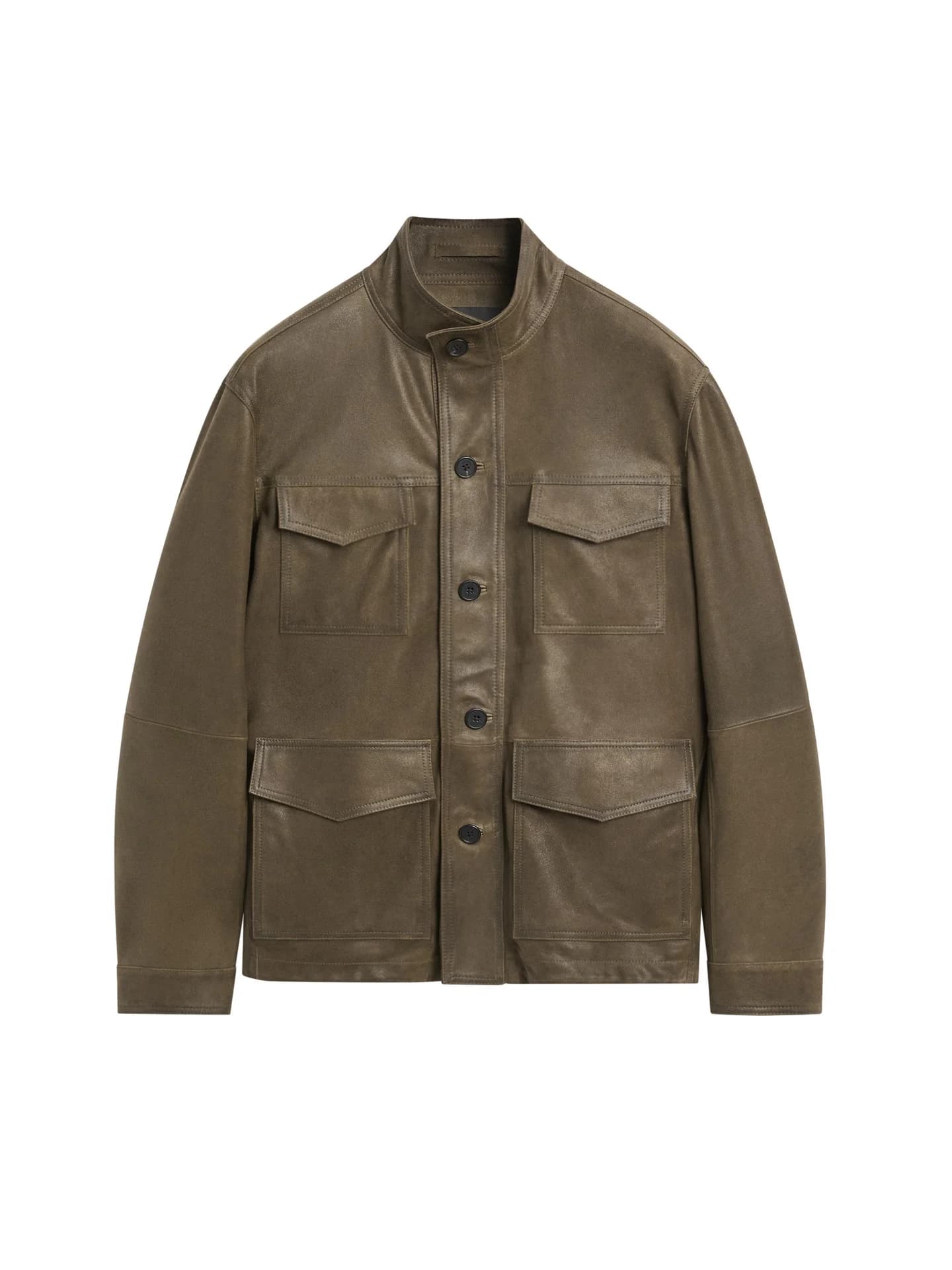 Куртка из козьей кожи с винтажным эффектом - фото 4