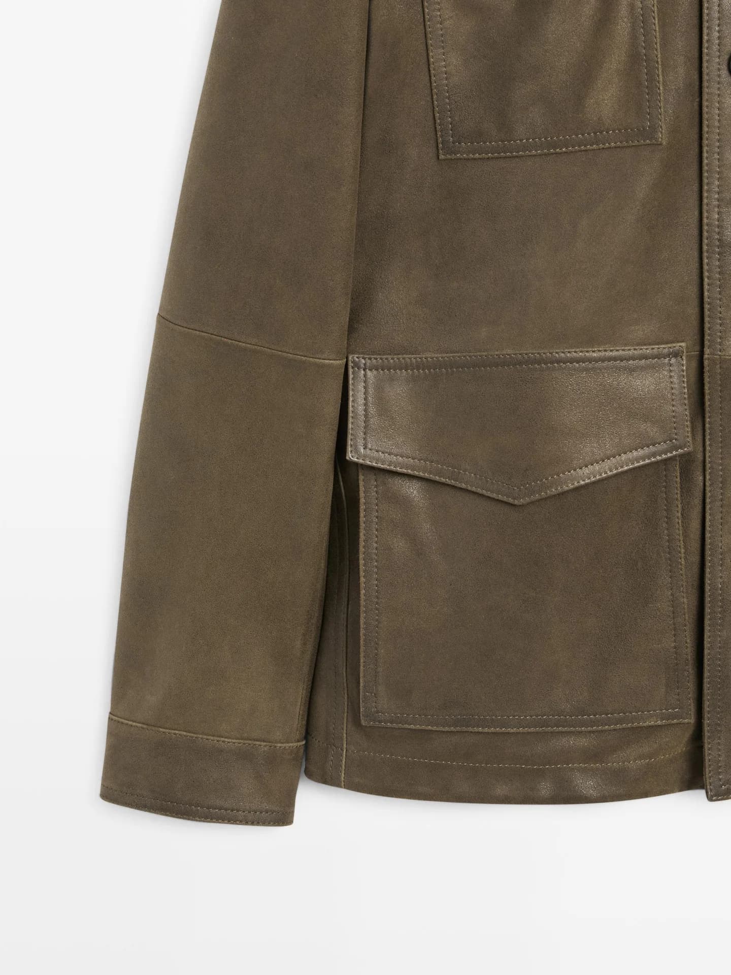 Куртка из козьей кожи с винтажным эффектом - фото 8