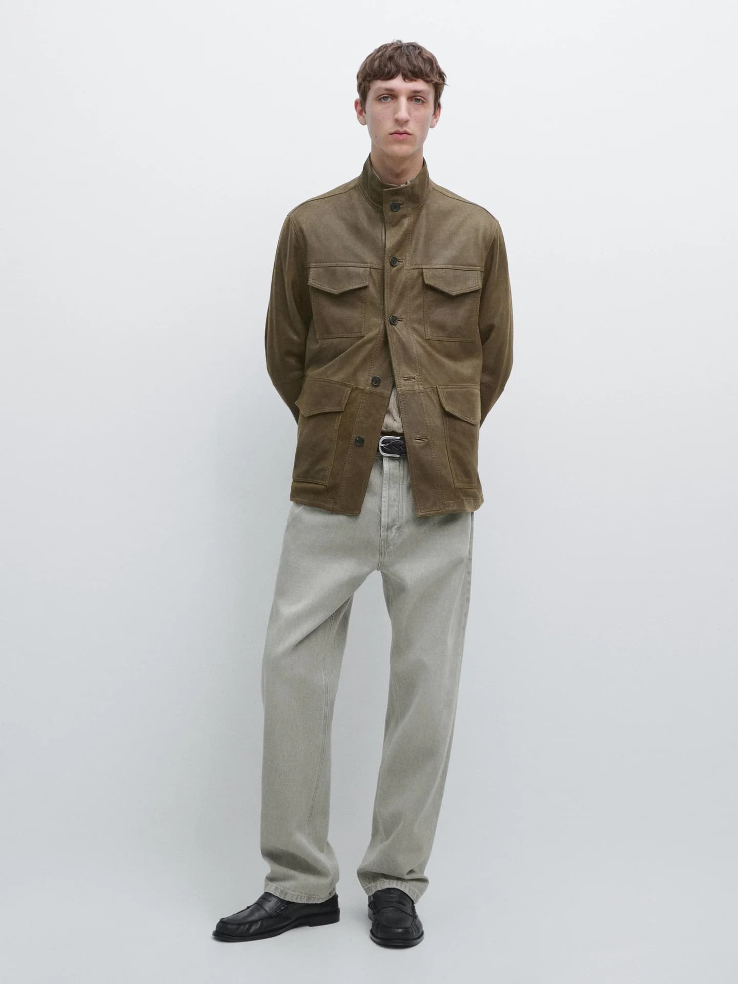 Куртка из козьей кожи с винтажным эффектом - фото 9