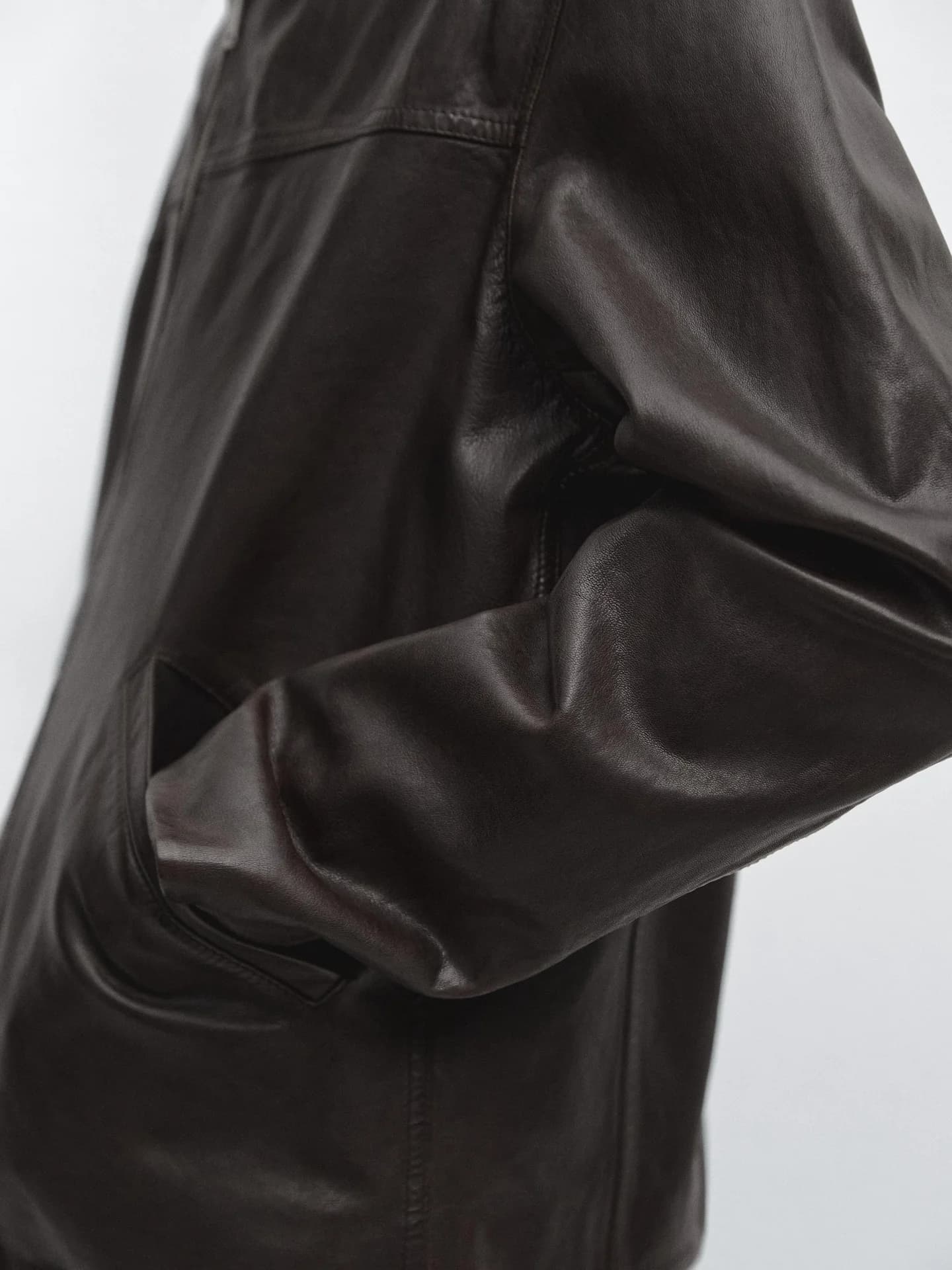 Куртка из искусственной кожи наппа - фото 4