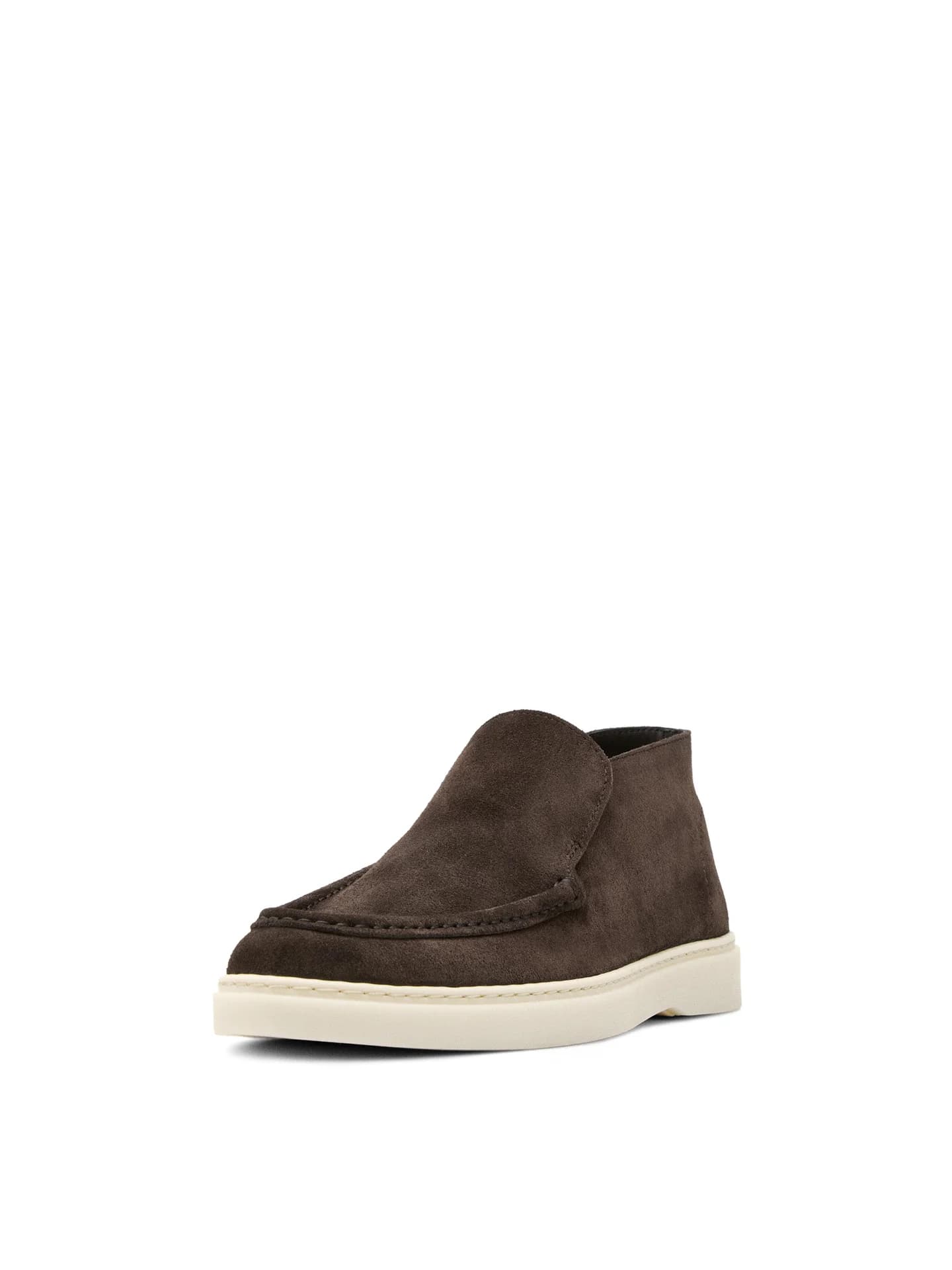 Мокасины на шнуровке из замши. - фото 7