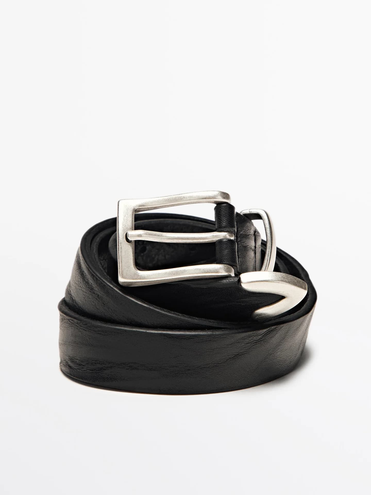 Ремень из кожи наппа с деталью на носке