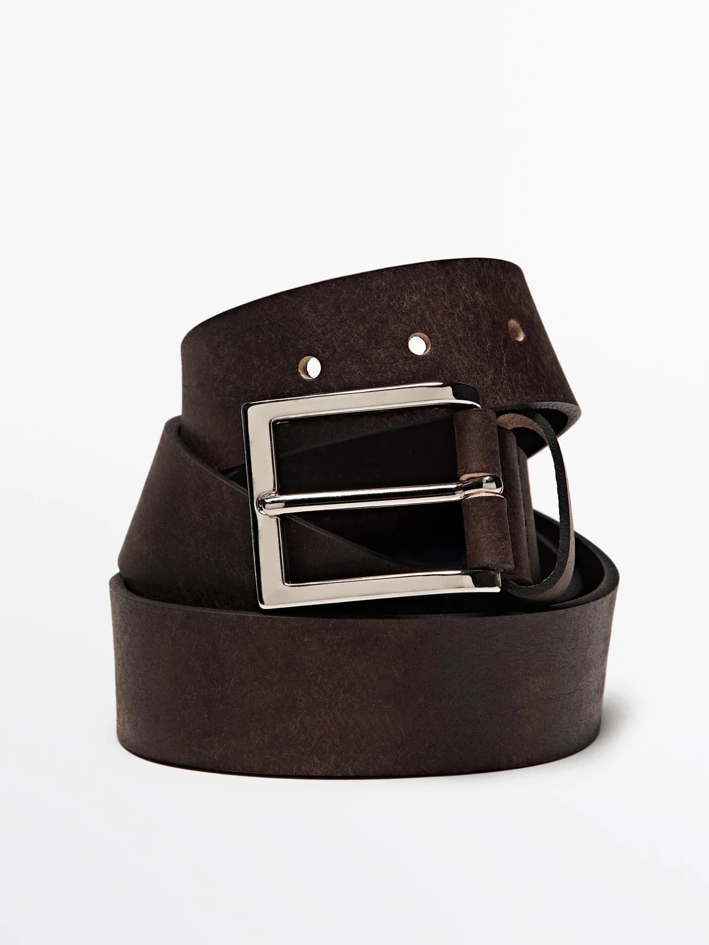 Кожаный ремешок с эффектом потертости. - фото 3