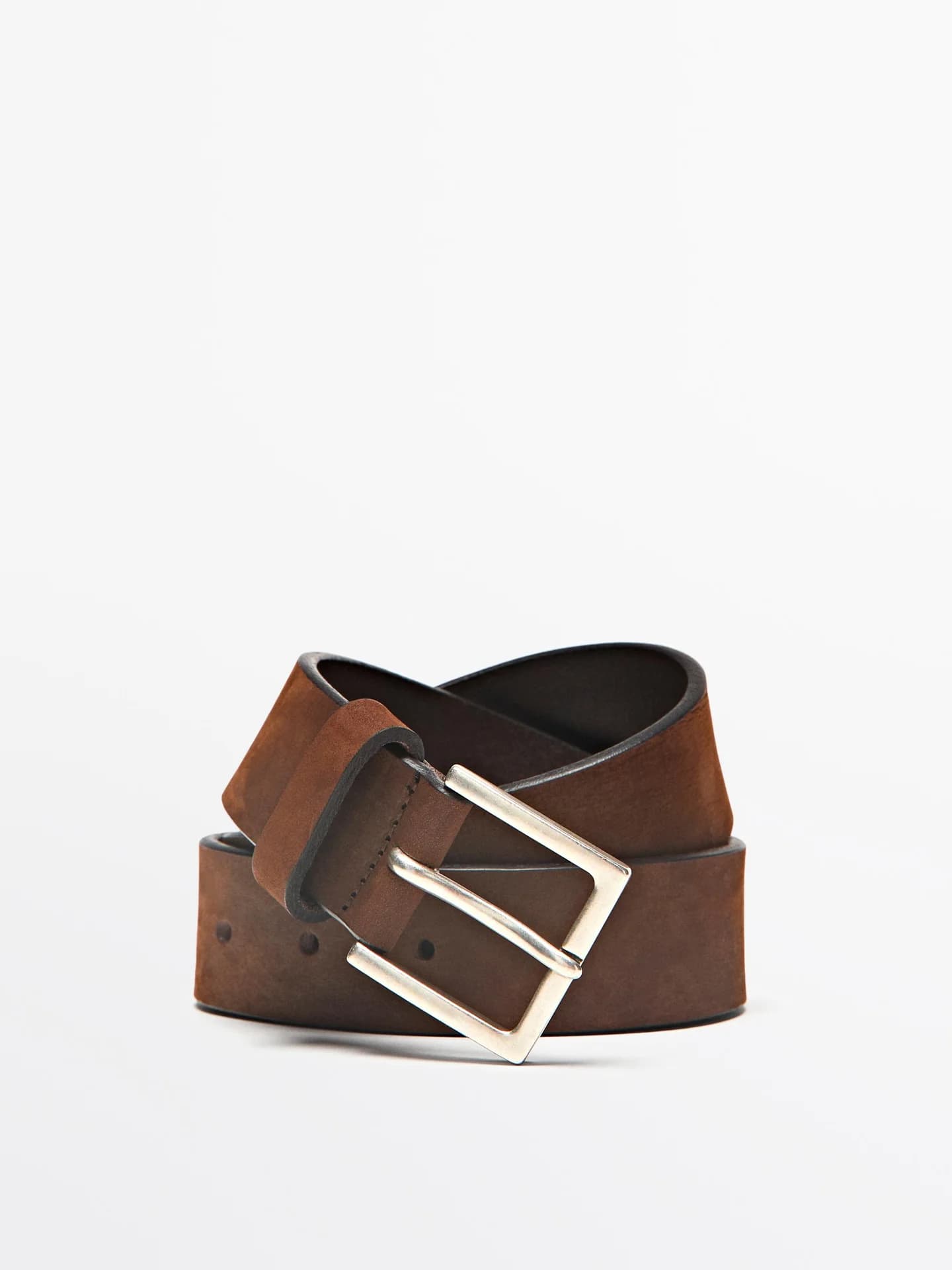 Кожаный ремень с квадратной пряжкой