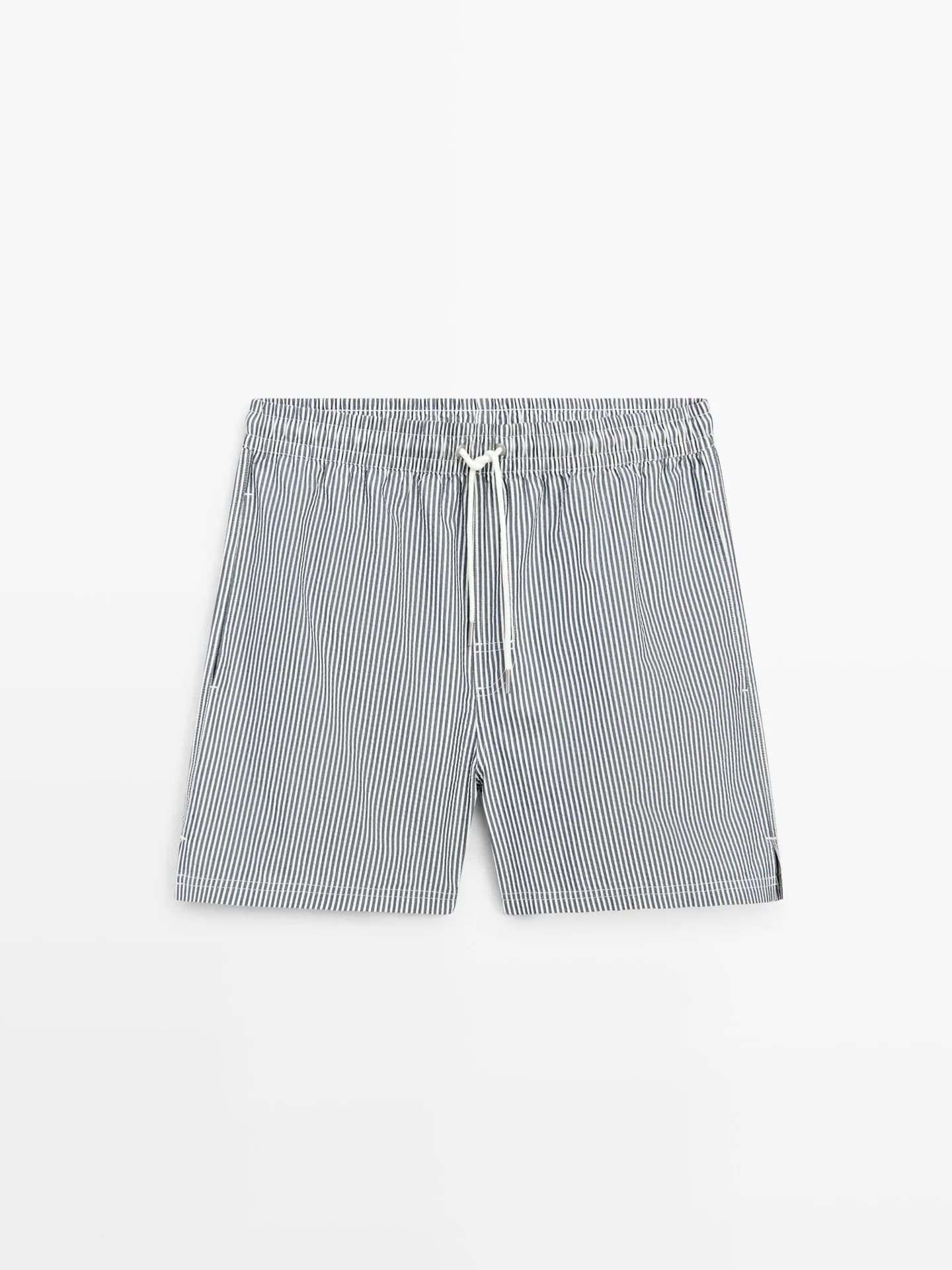 Полосатые шорты для плавания - фото 6