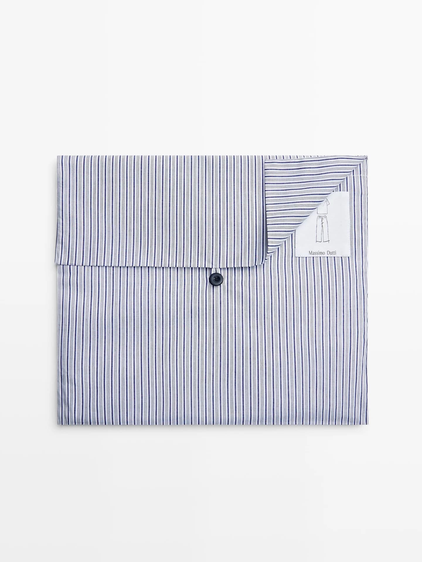 Пижамный топ с короткими рукавами и полосатые брюки. - фото 8