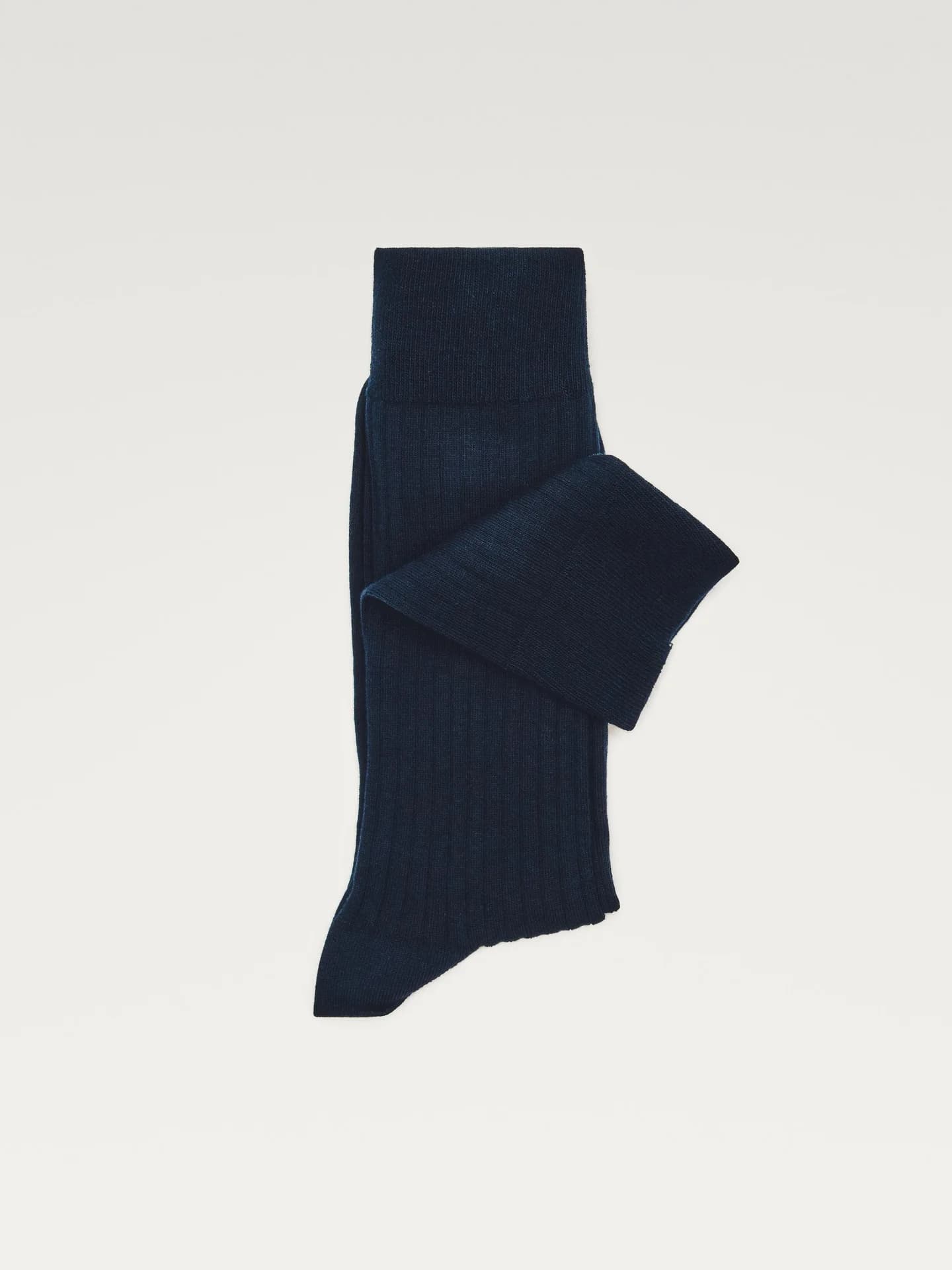 Носки в рубчик из смесового хлопка - фото 10