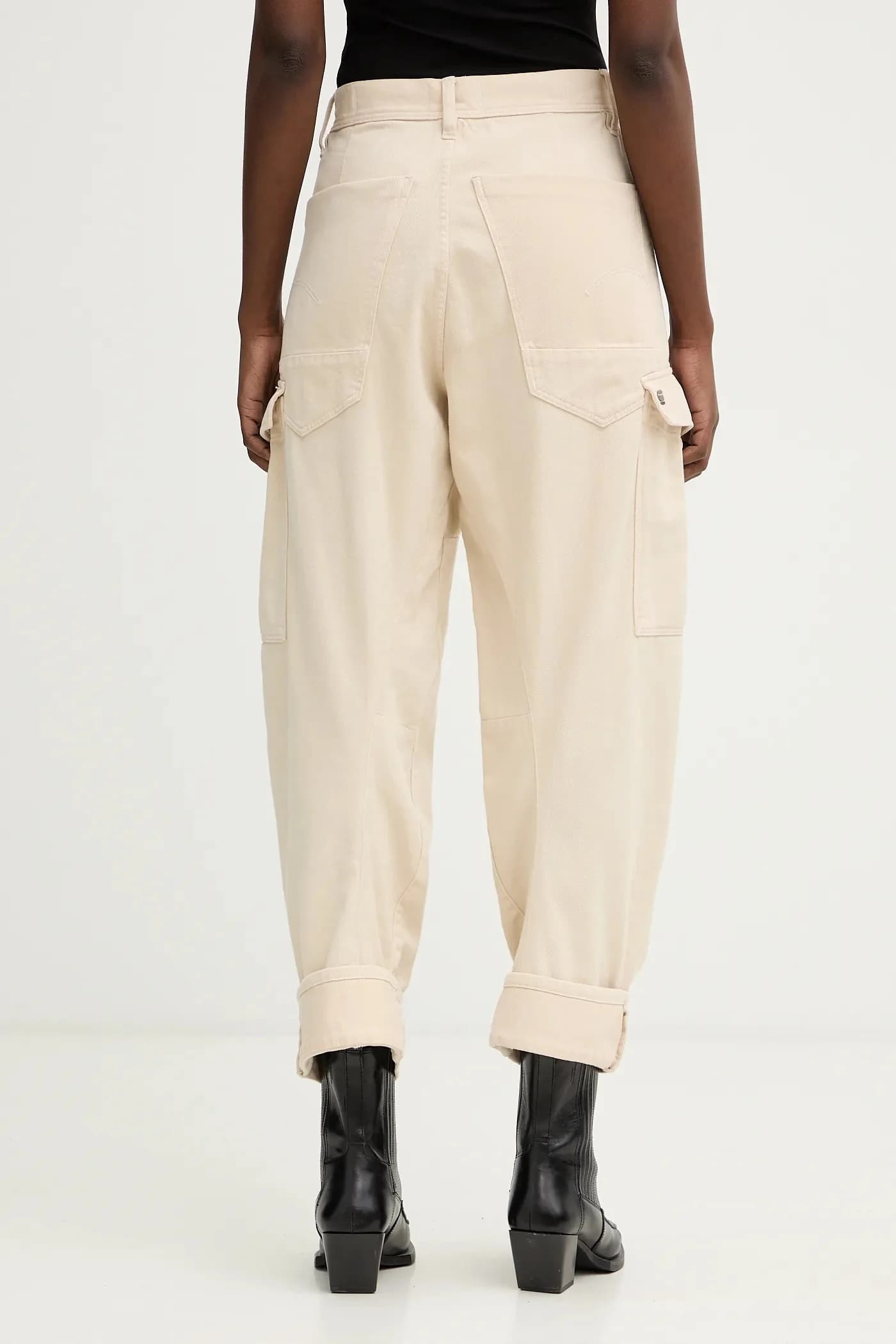 Брюки-бойфренды Cargo 3D из хлопка - фото 3