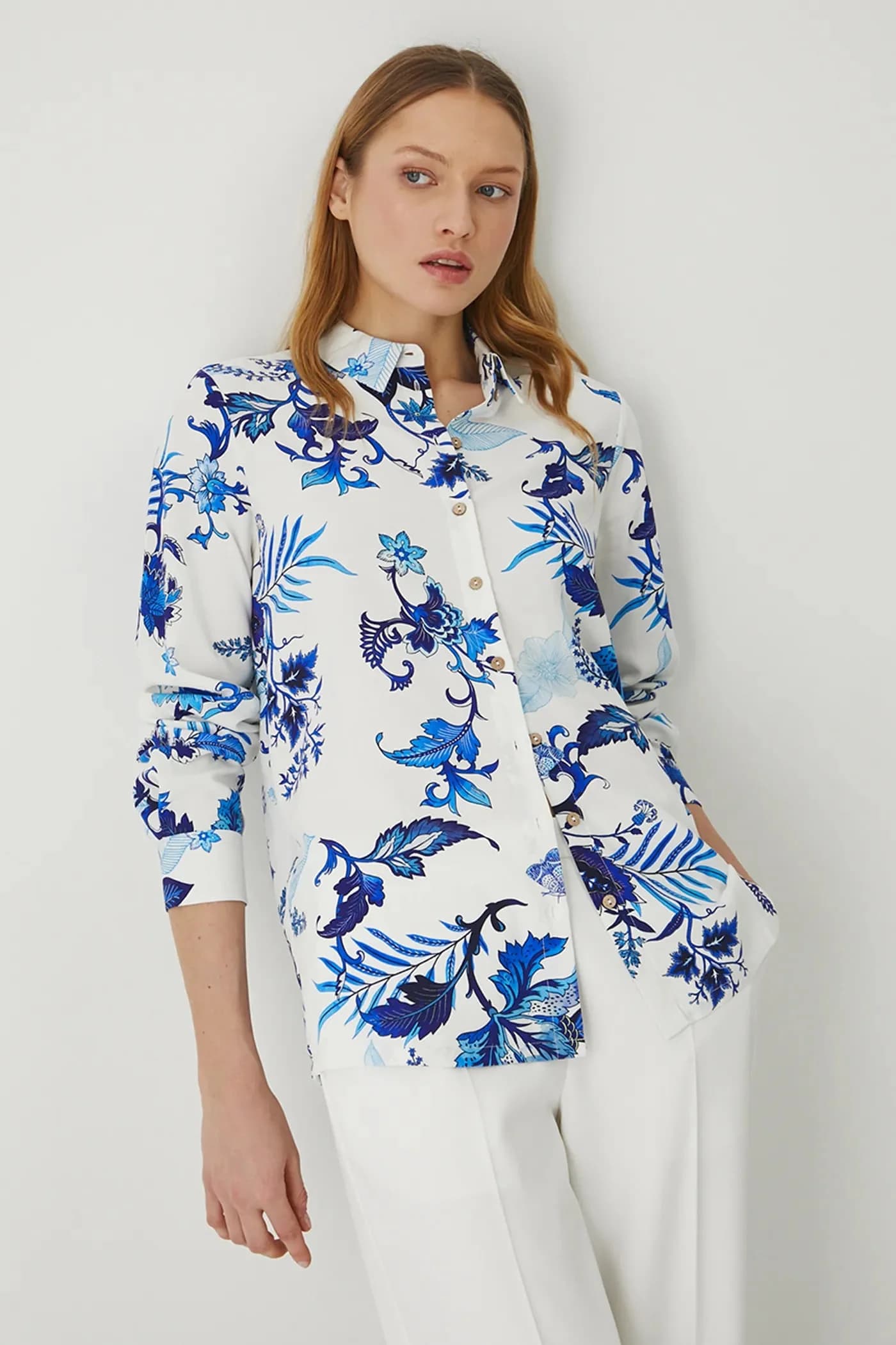 Рубашка из смесового льна