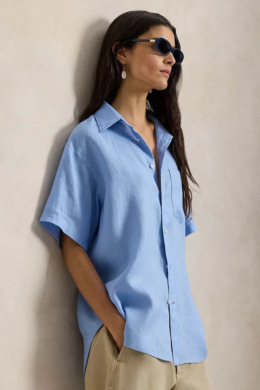 Льняная рубашка - фото 5