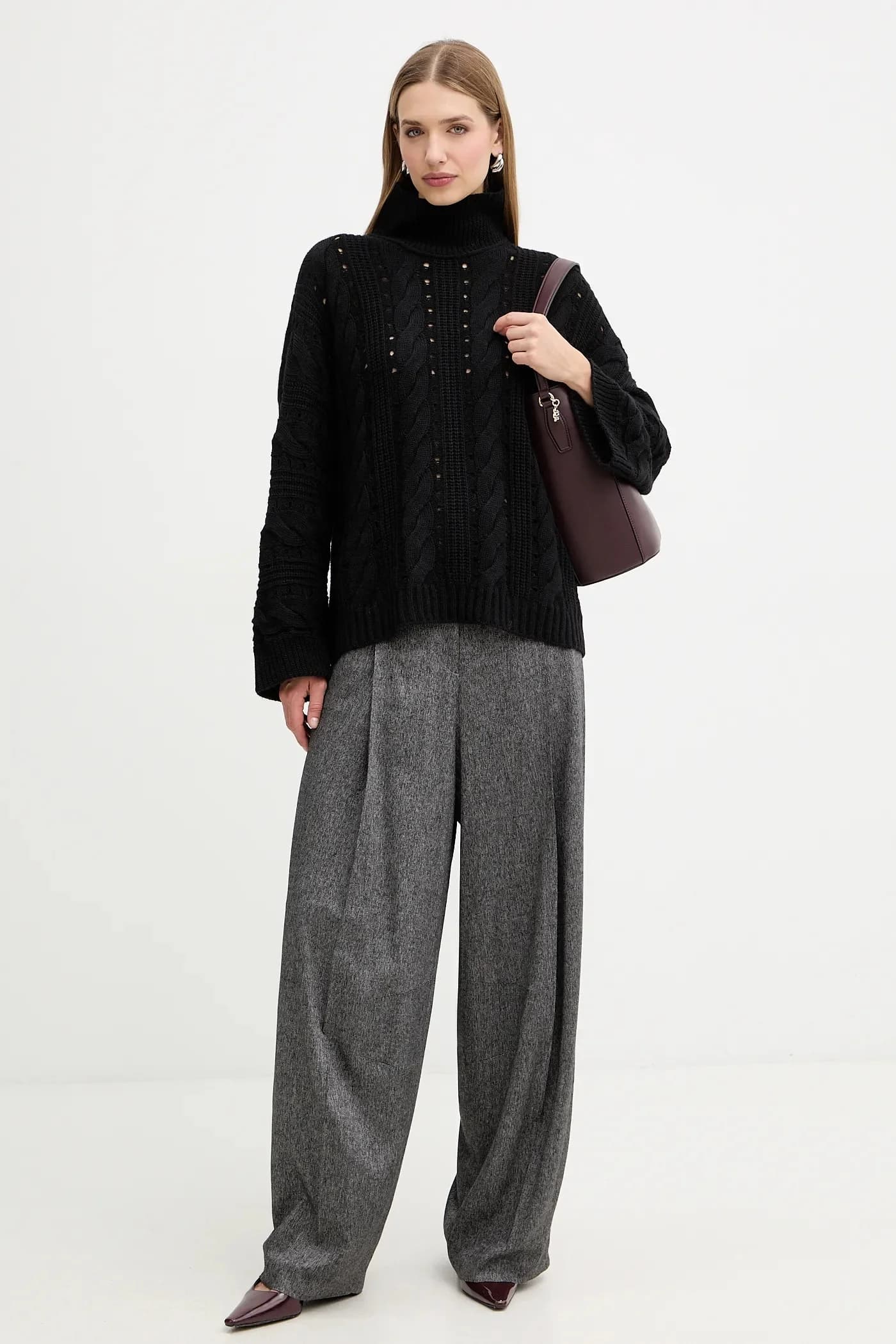 брюки Telda из смесовой шерсти - фото 2