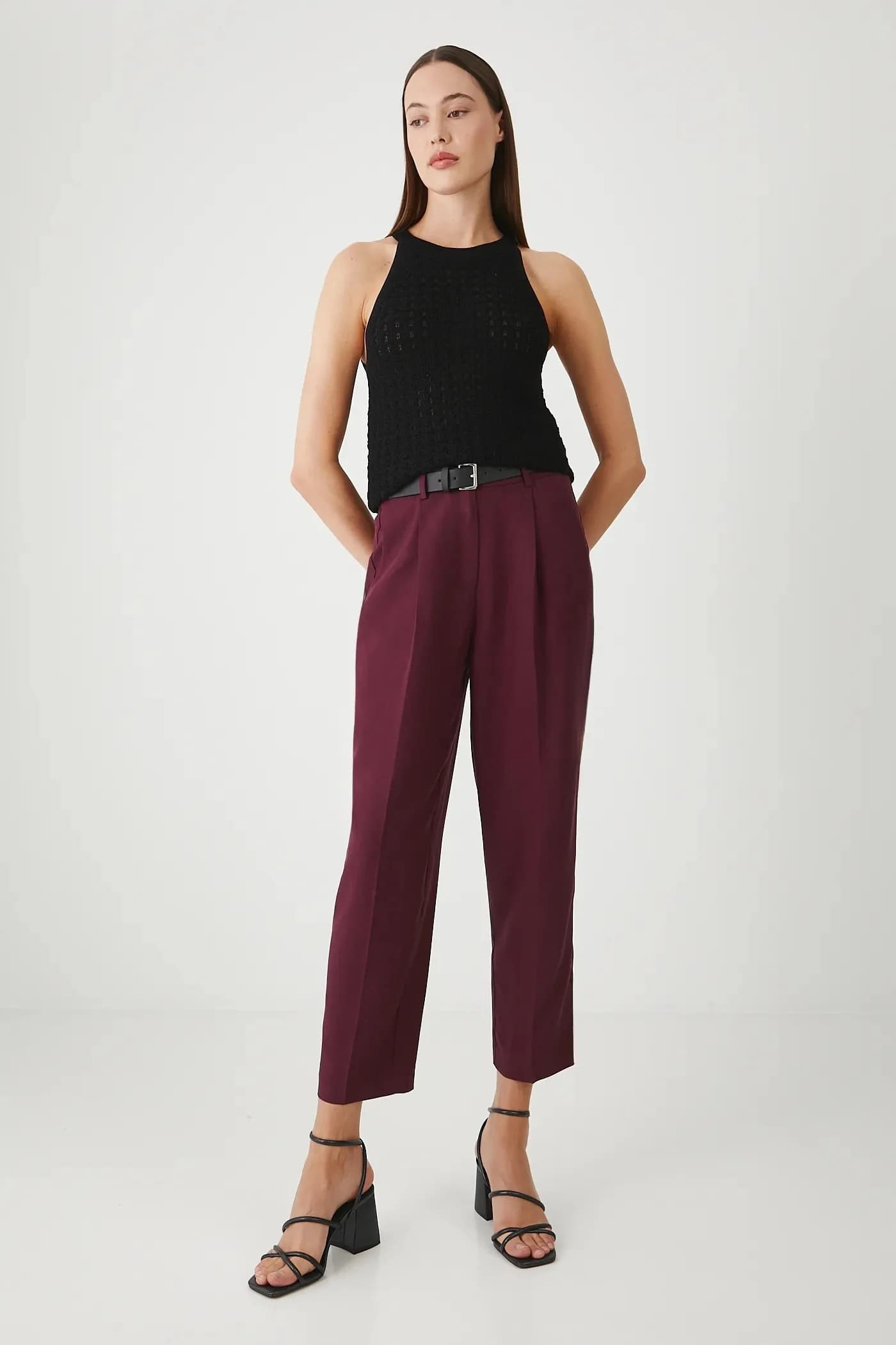 Брюки из смесового льна - фото 2