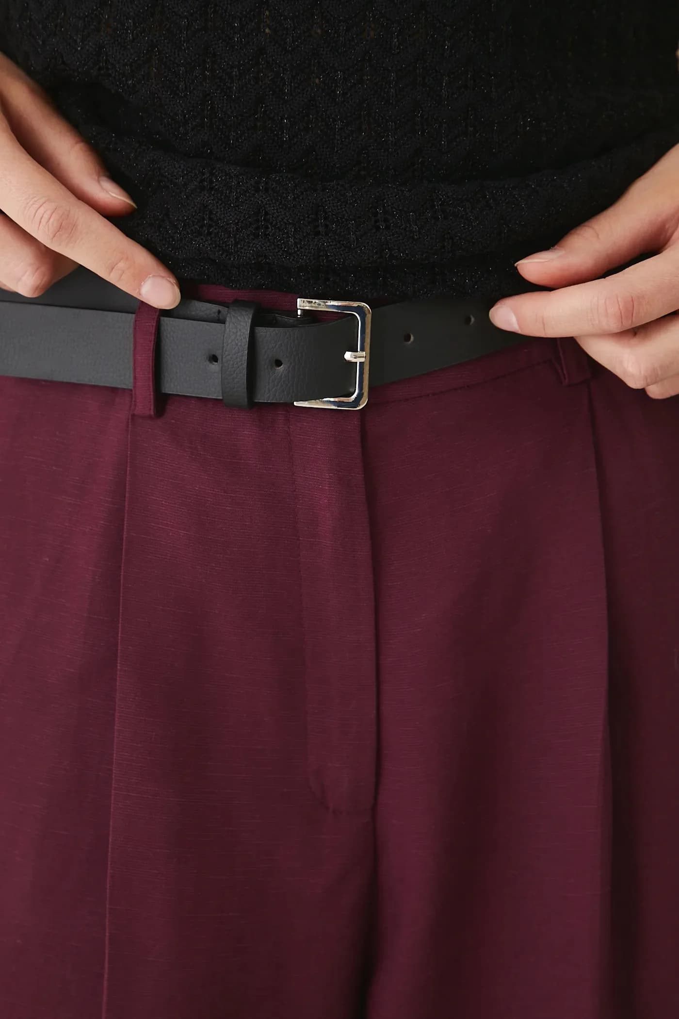 Брюки из смесового льна - фото 4