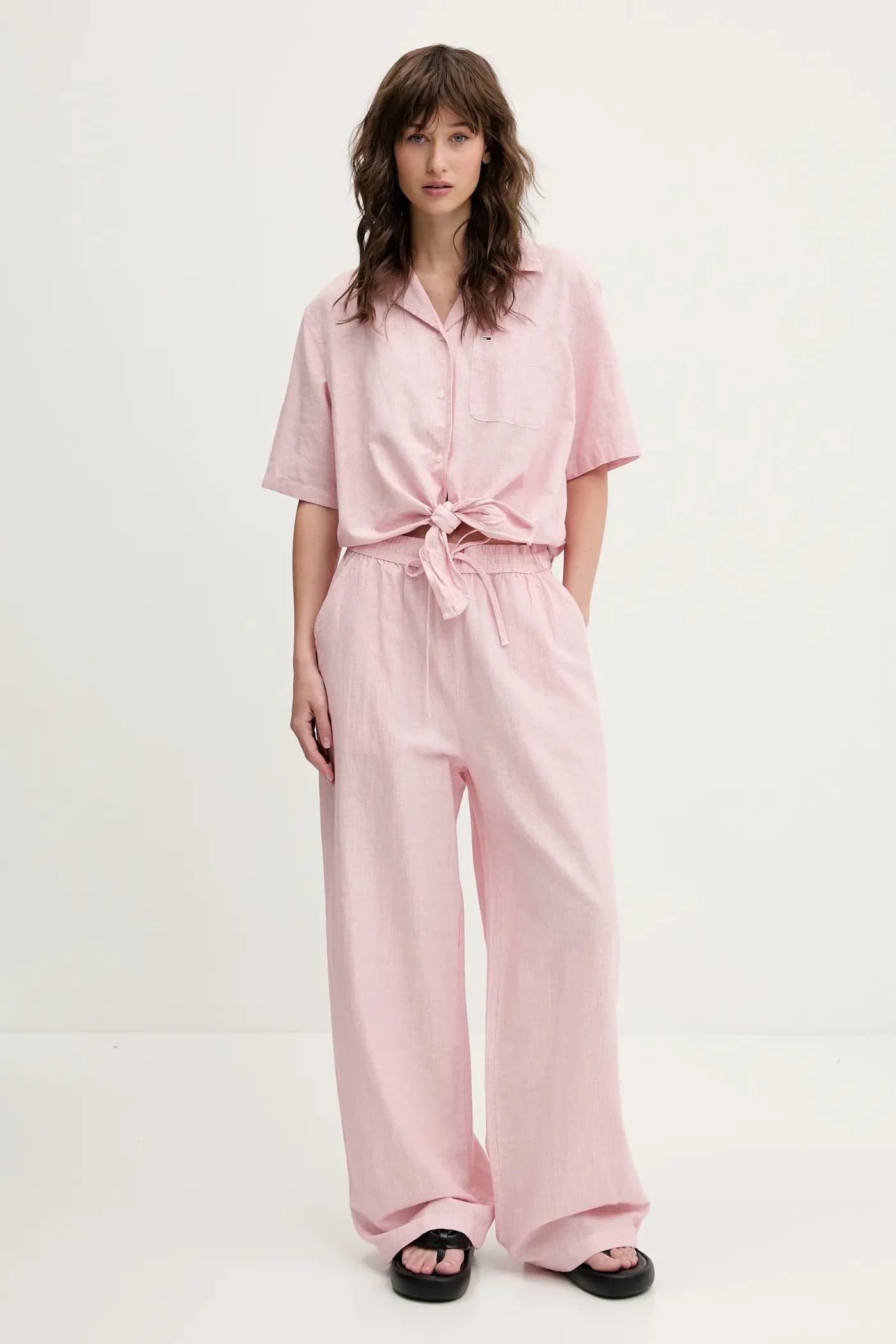 Брюки из смесового льна - фото 2