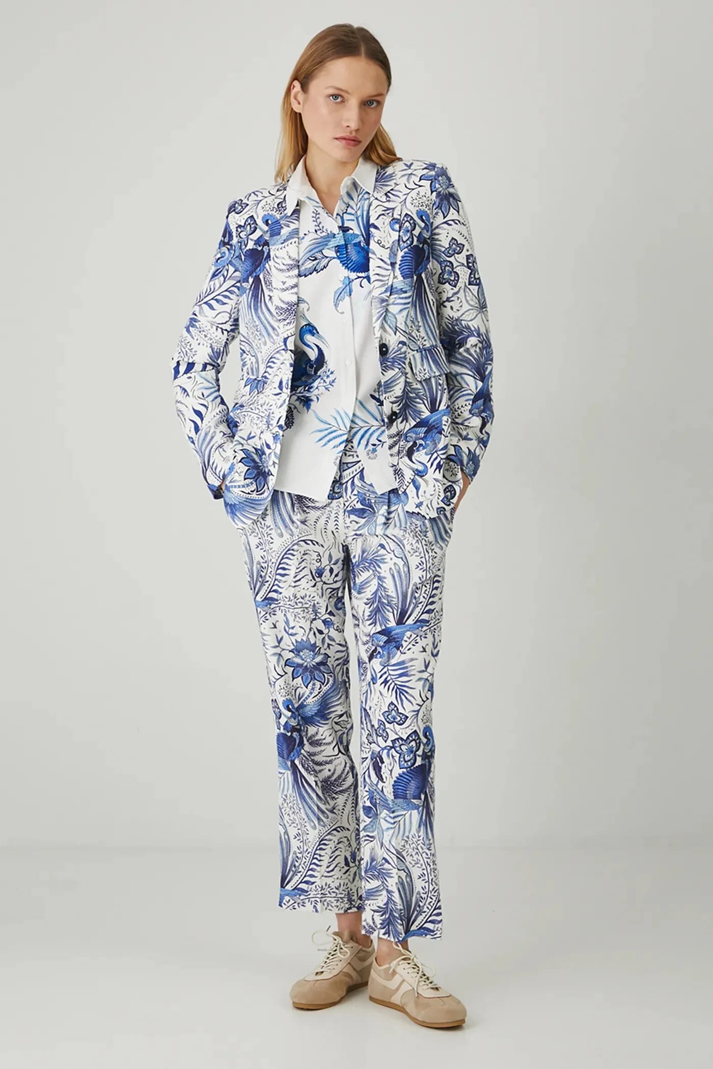 Брюки из смесового льна - фото 2