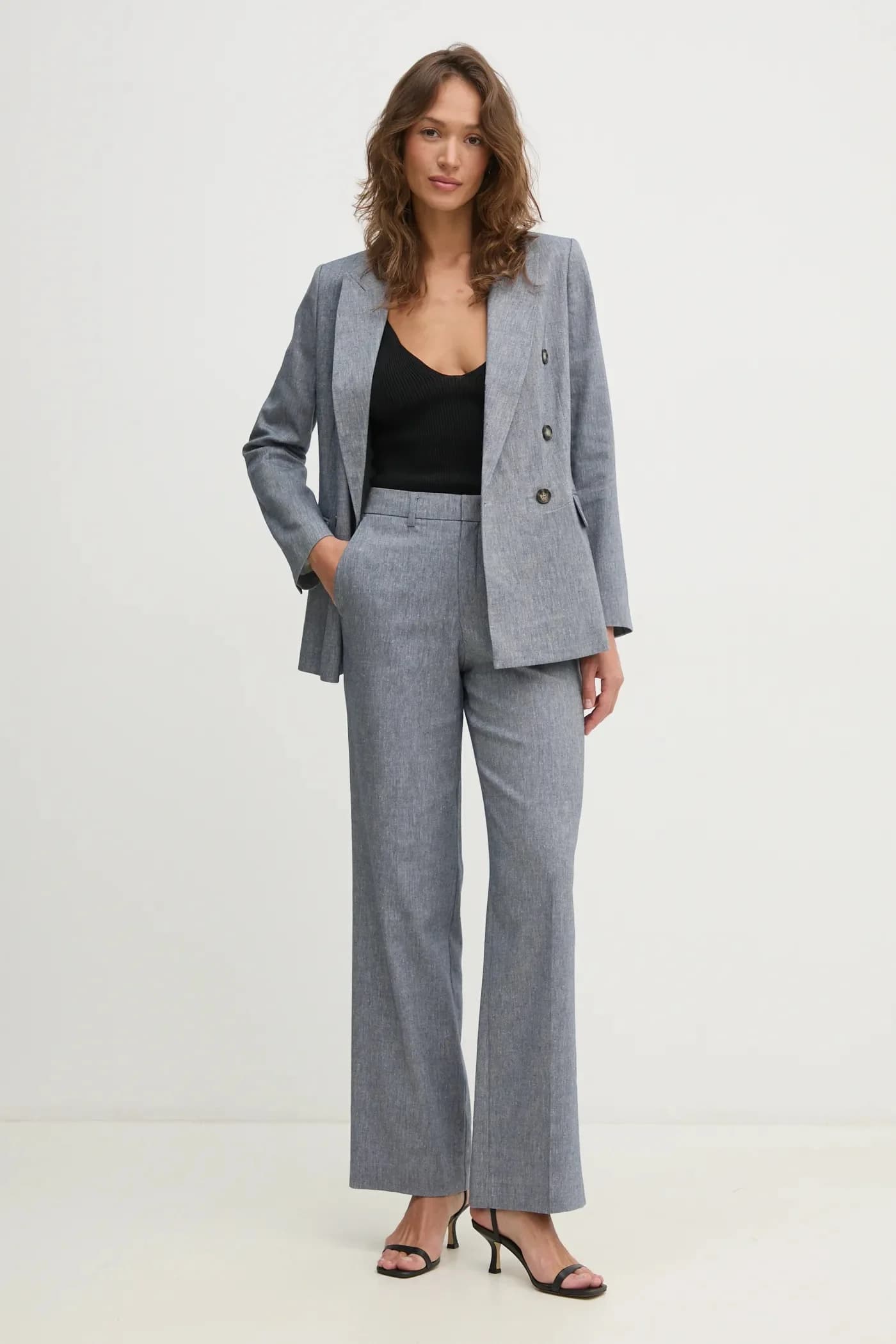 Брюки из смесового льна - фото 2