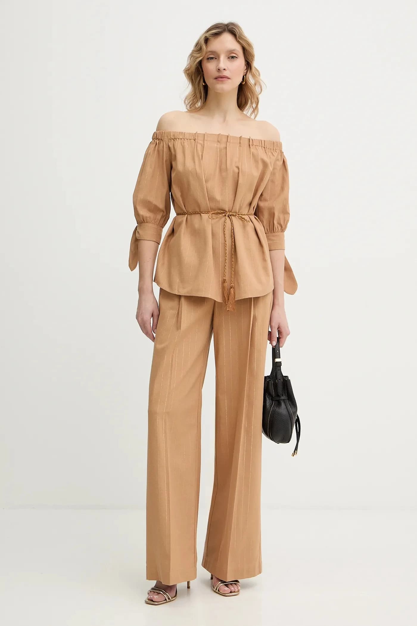 Брюки из смесового льна - фото 2