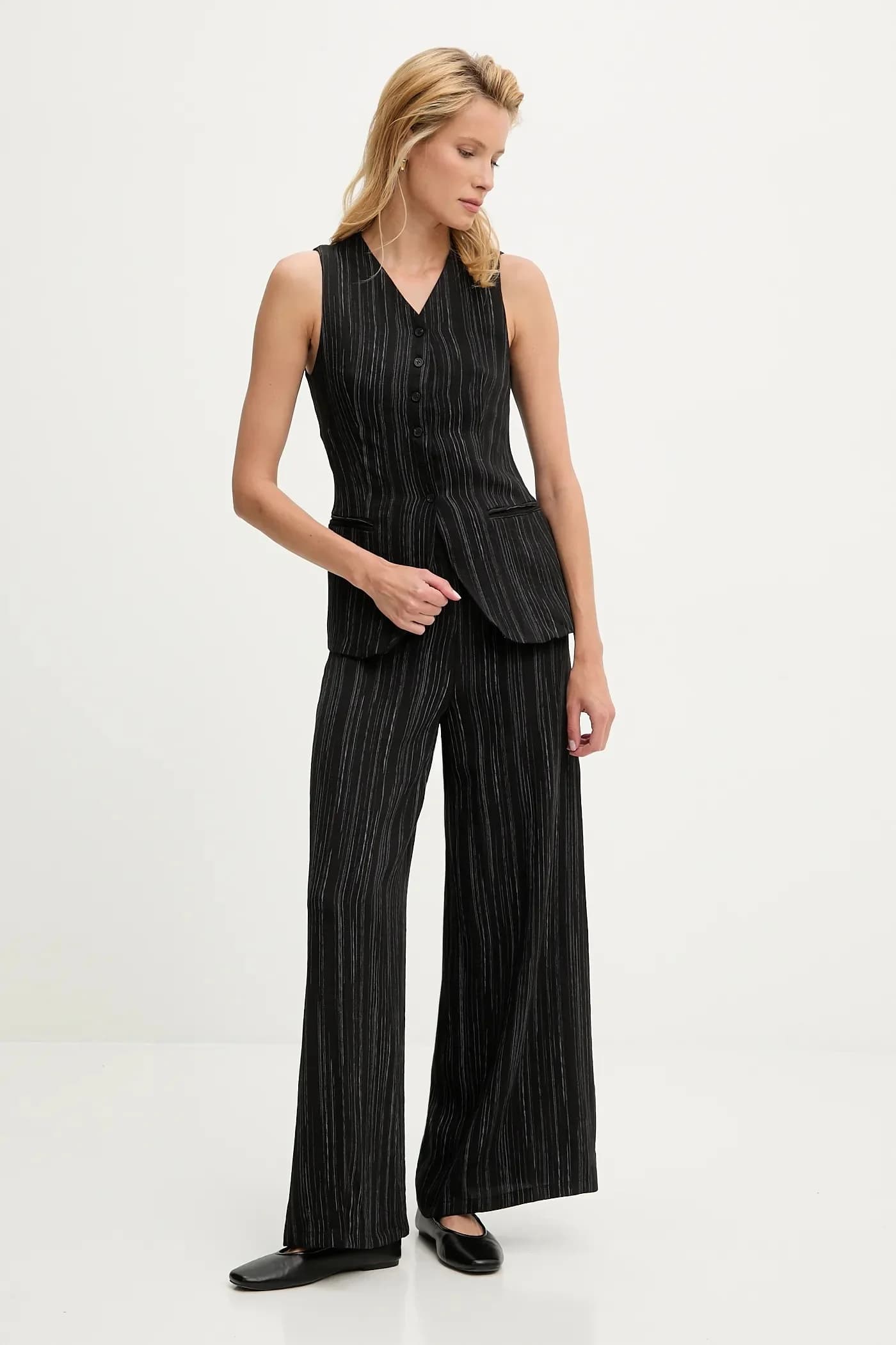 Брюки из смесового льна - фото 2